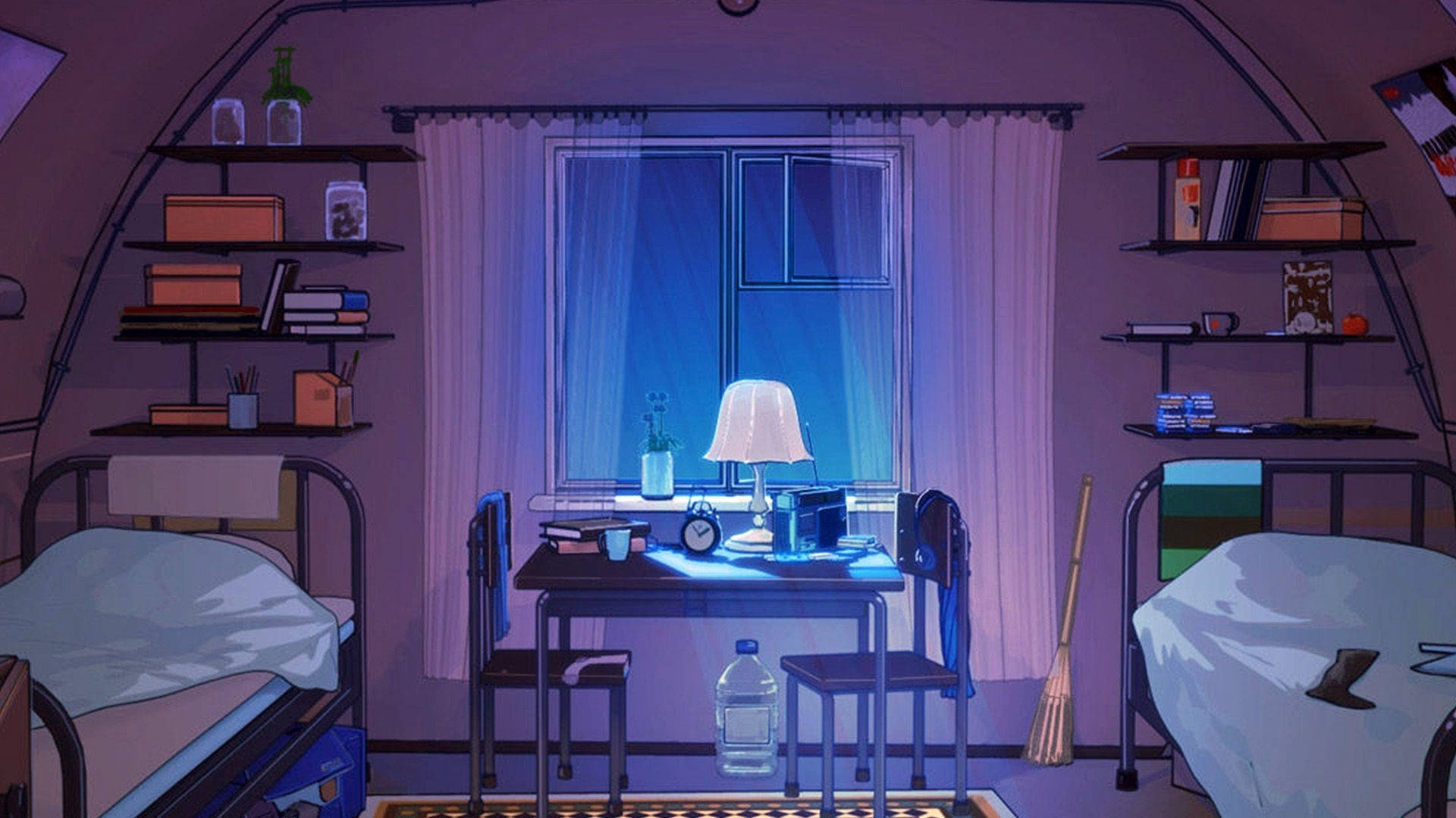 暗いアニメの部屋 壁紙