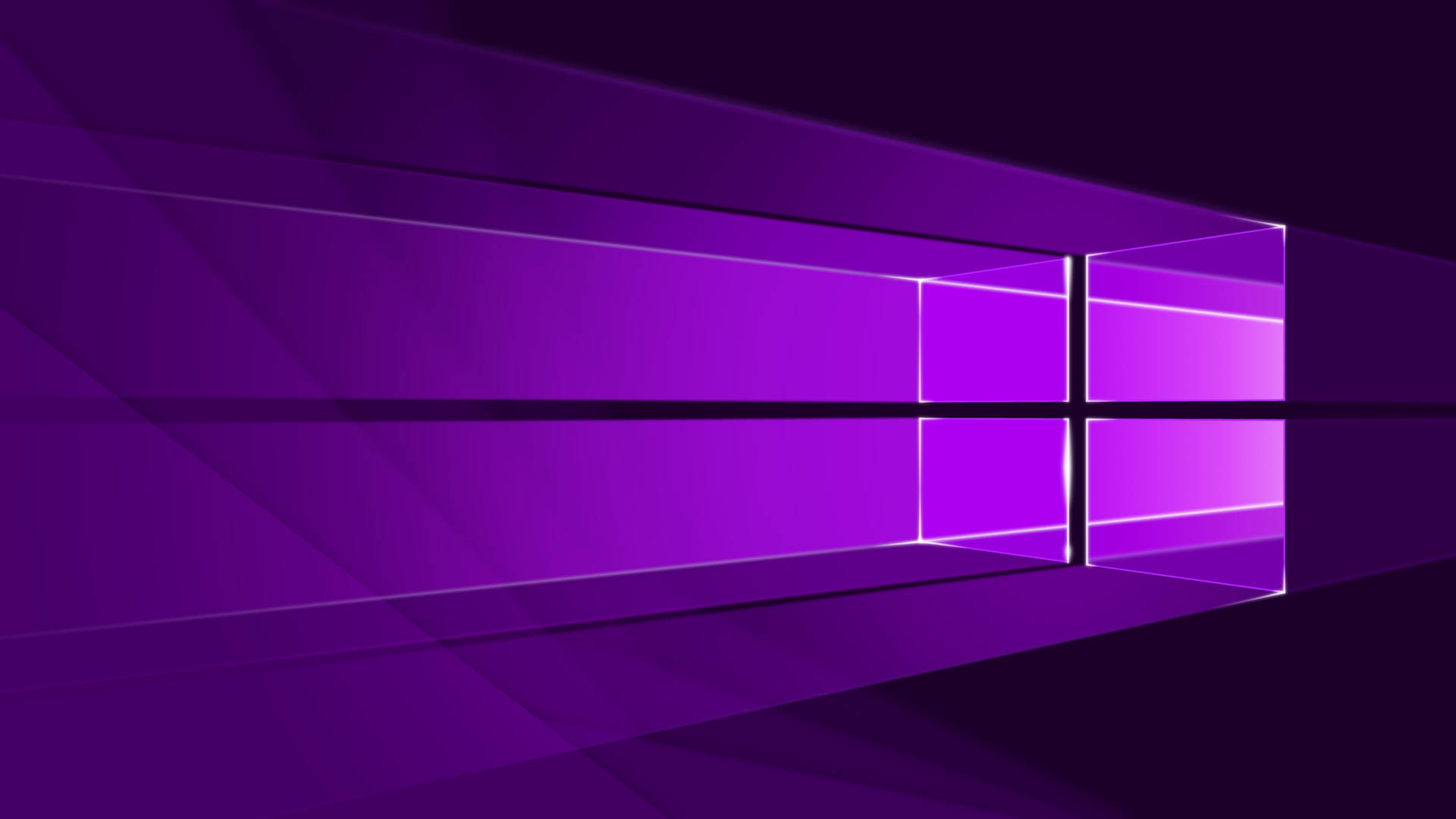 暗いネオンパープルのWindowsロゴ