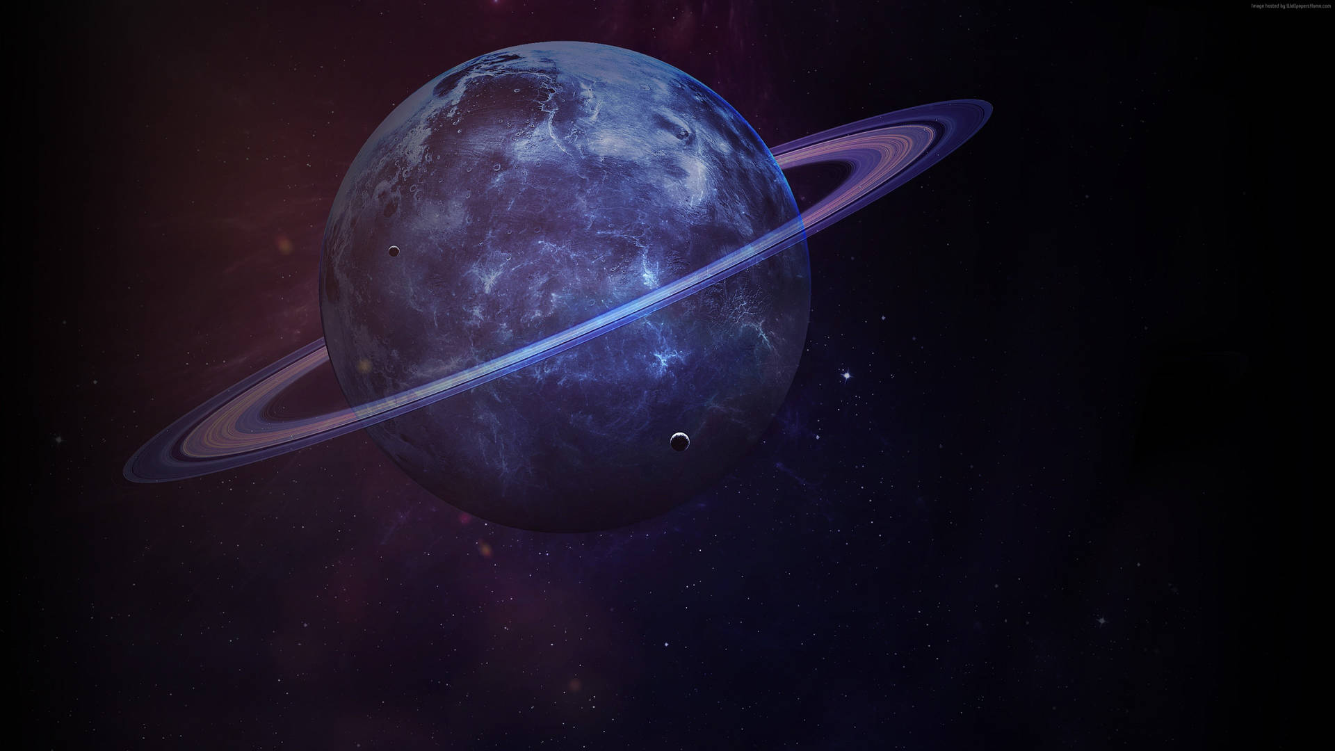 暗い紫の土星 4K