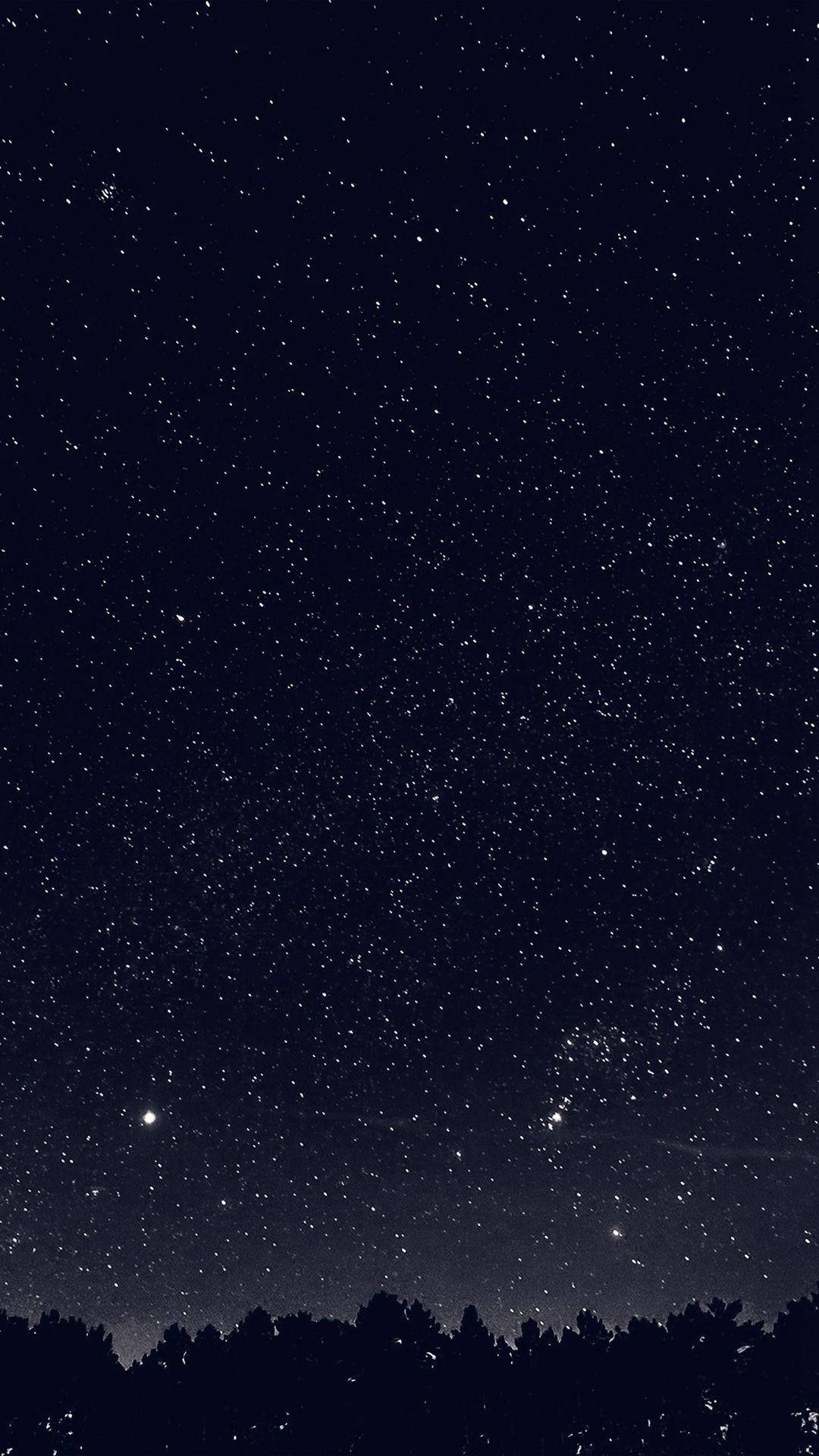 暗闇に輝く星空 壁紙