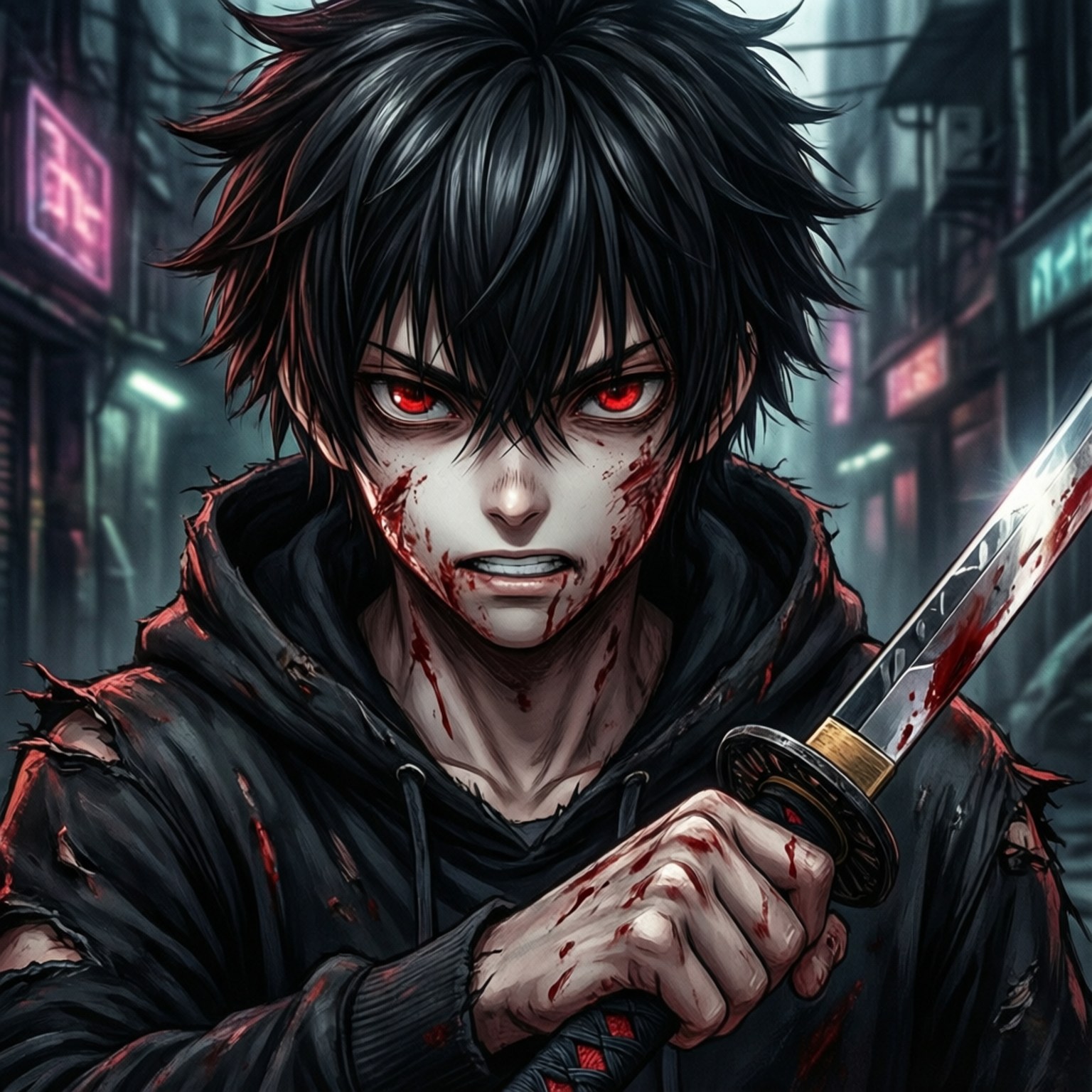 暗黒の刃の少年 壁紙