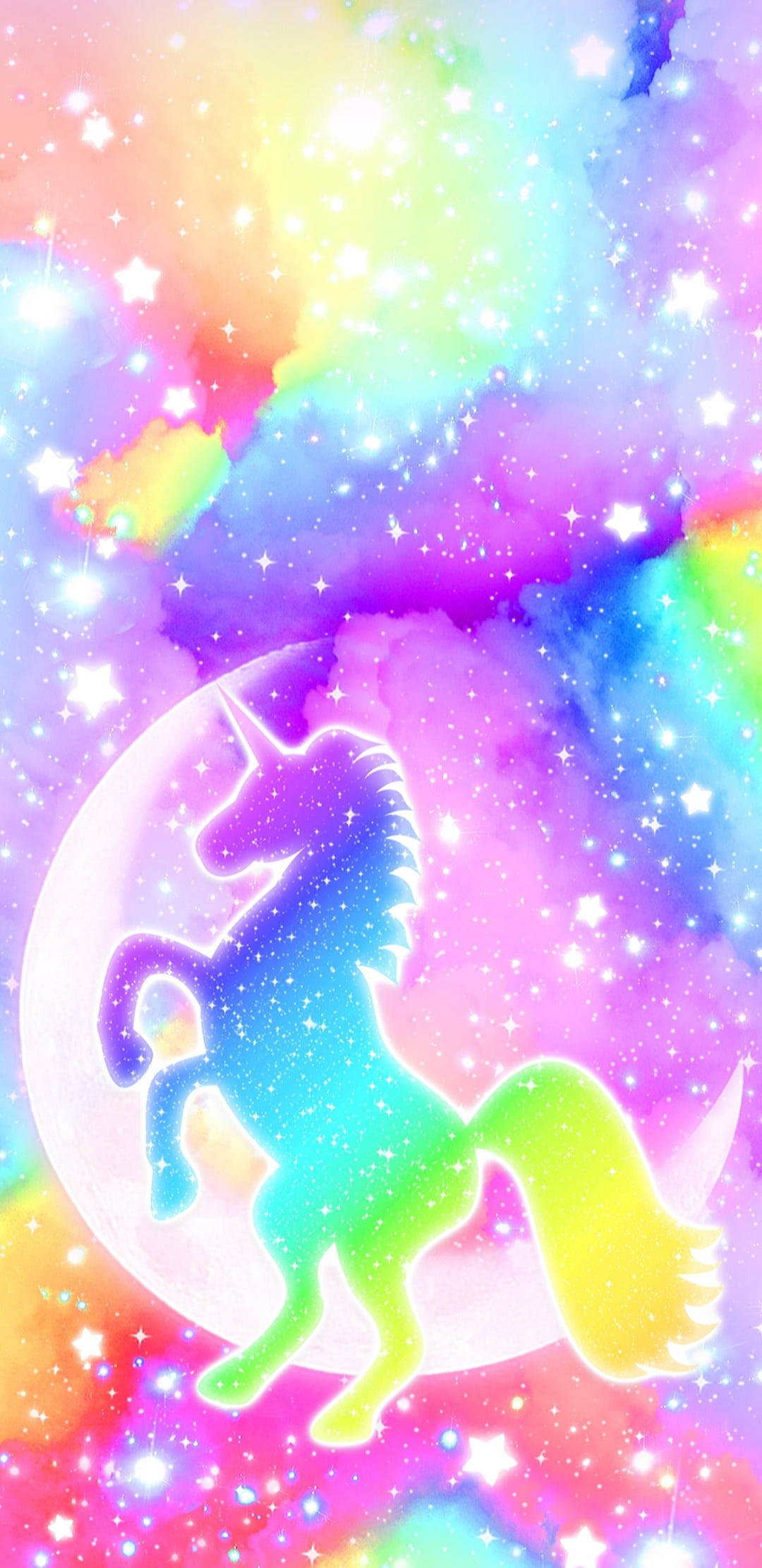 月、輝き、そしてユニコーン 壁紙