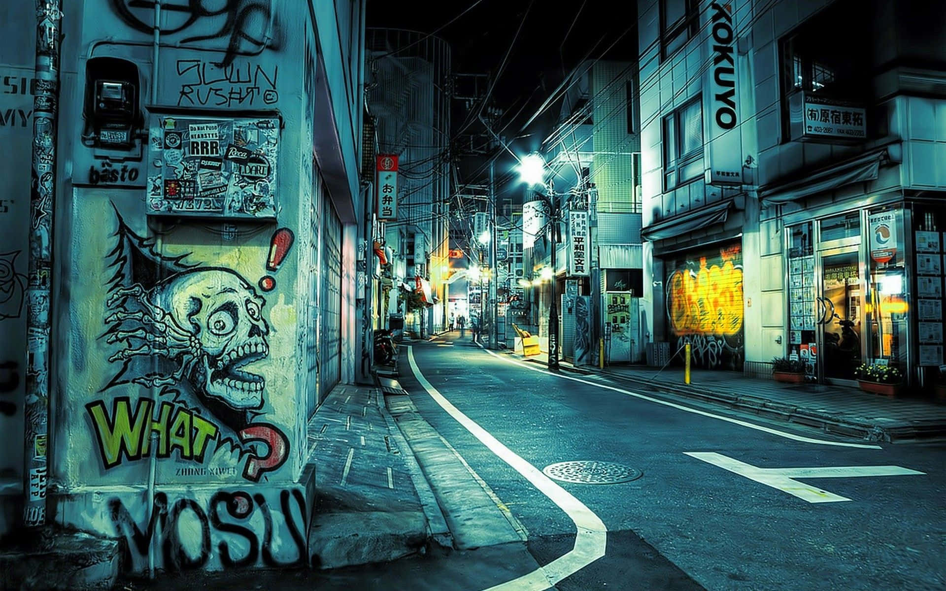 東京の路上グラフィティ背景 壁紙