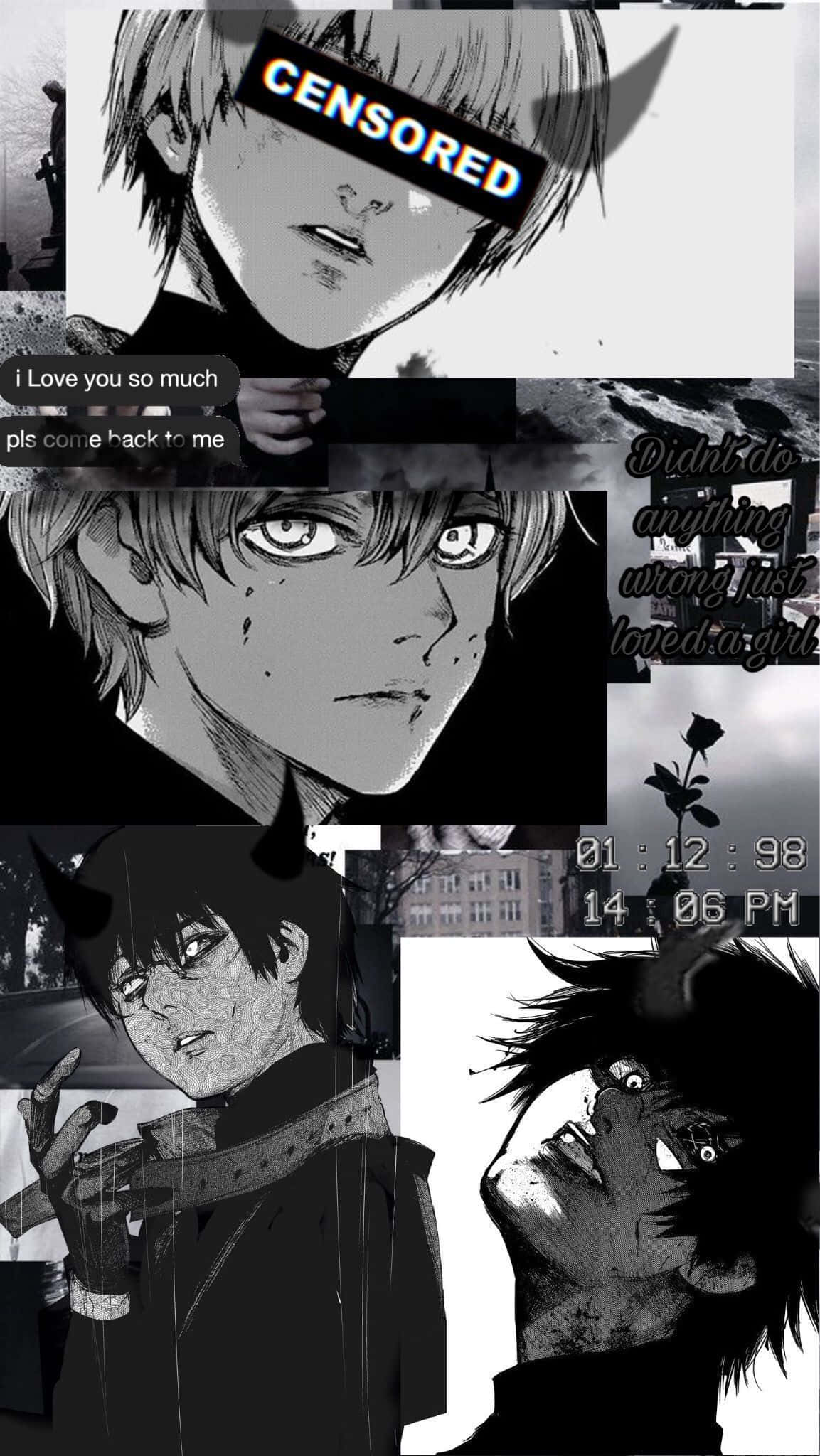 東京喰種 金木研 アート風マンガ 壁紙