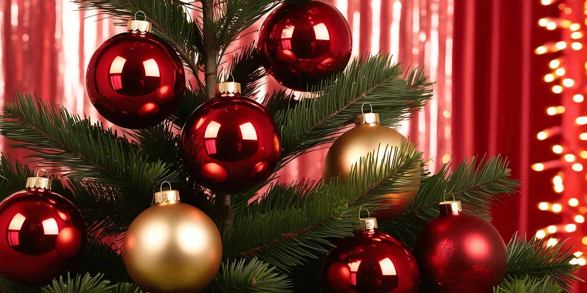 クリスマス、オーナメント、赤、シルバー、バブル、ホリデー、デコレーション、ツリー、お祭り、松、季節、冬、輝き、装飾、祝祭