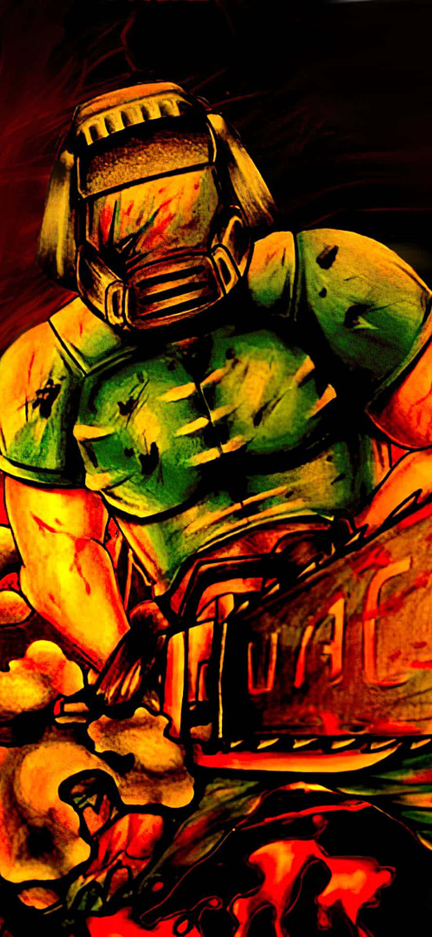 架空のキャラクター ドゥームガイ Pixel 3xl Doom Eternal シューター 背景 壁紙