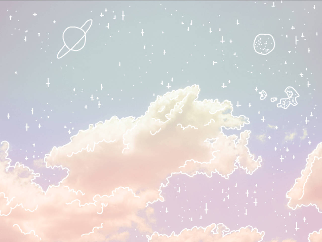 柔らかな美学の静けさ - 静寂なピンクの雲 壁紙