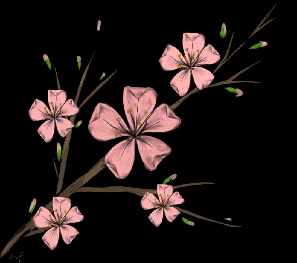 桜のアート表現 壁紙