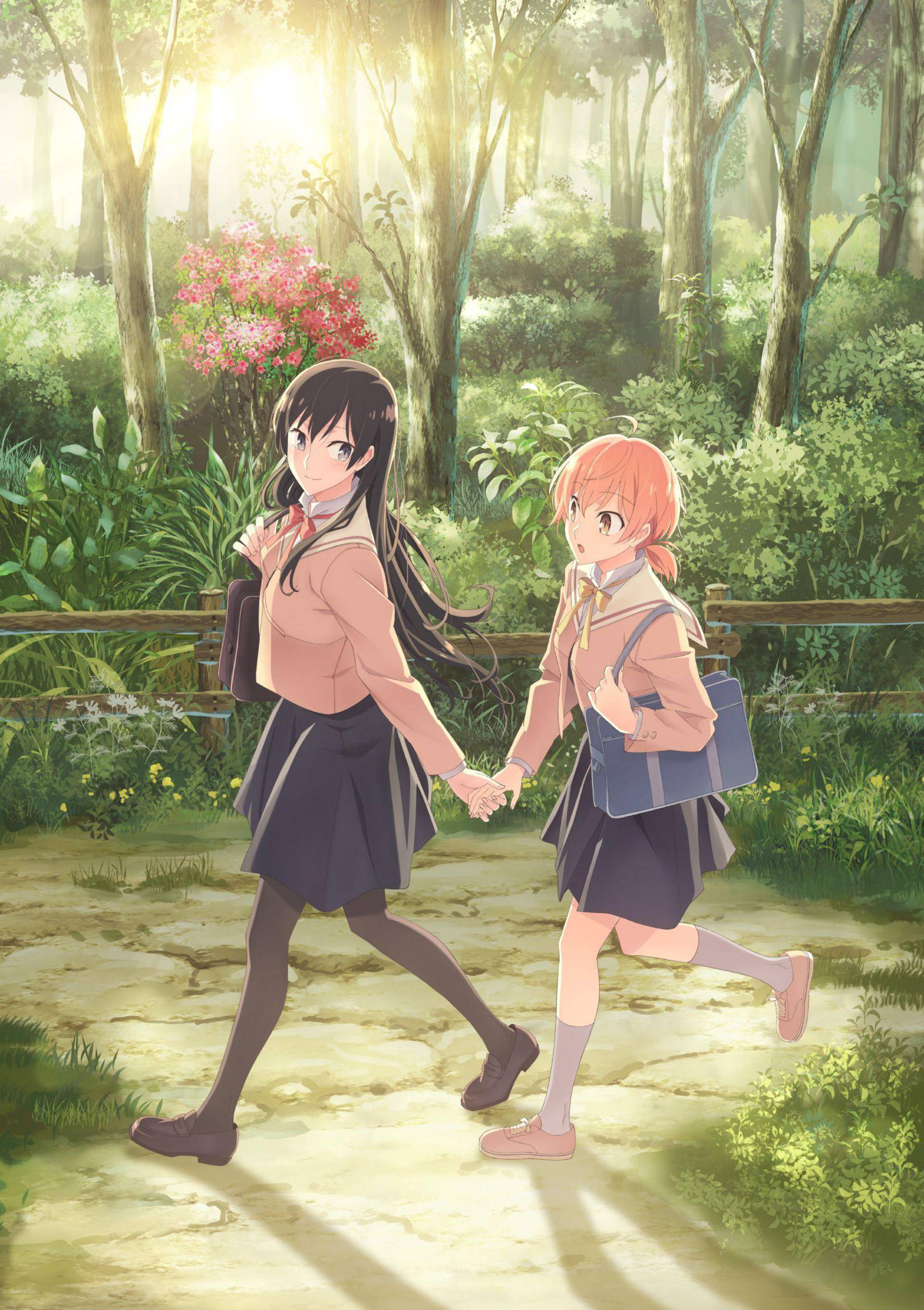 森の中のアニメレズビアン 壁紙