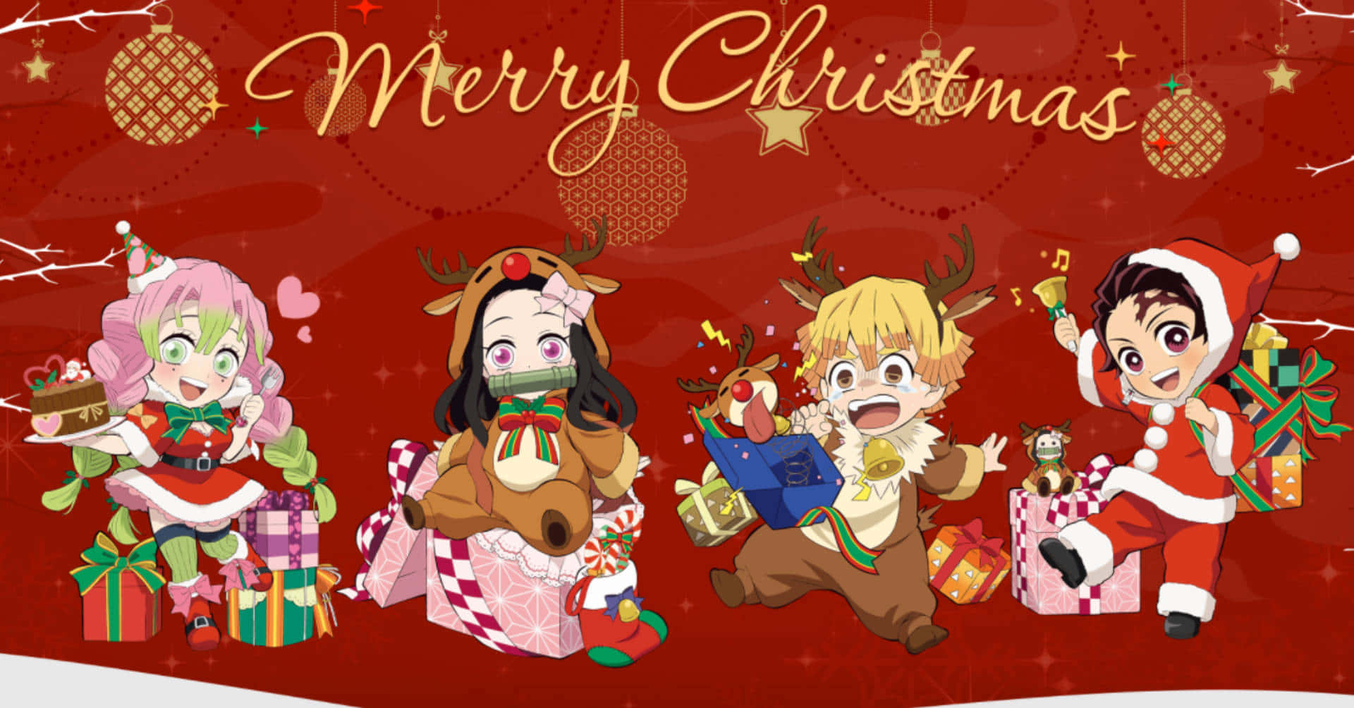 楽しいアニメのクリスマスを！ 壁紙