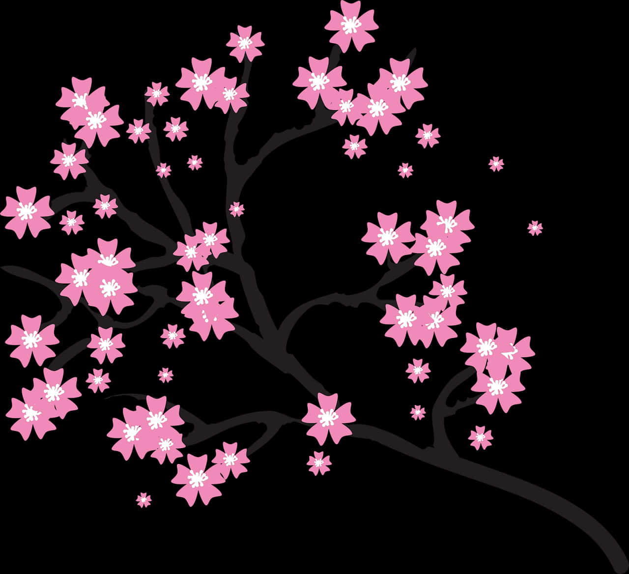 様式化された桜の枝 壁紙