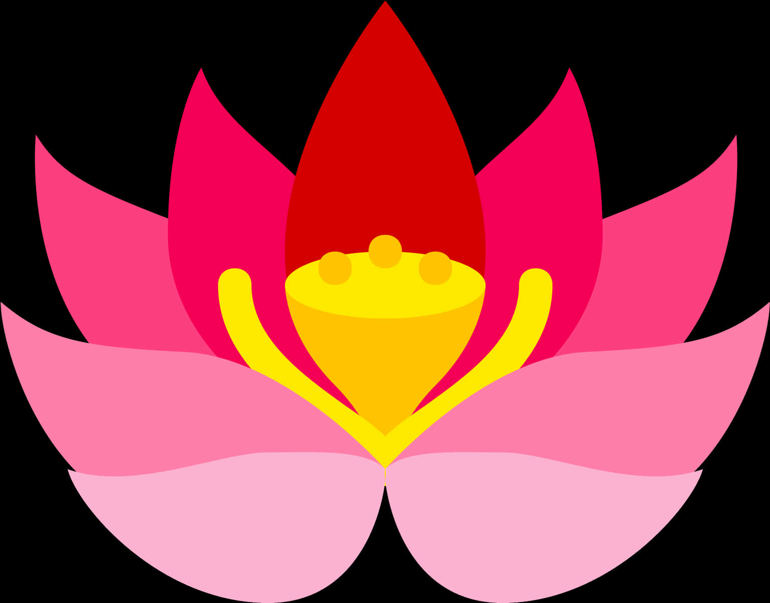 様式化された蓮の花のイラスト 壁紙
