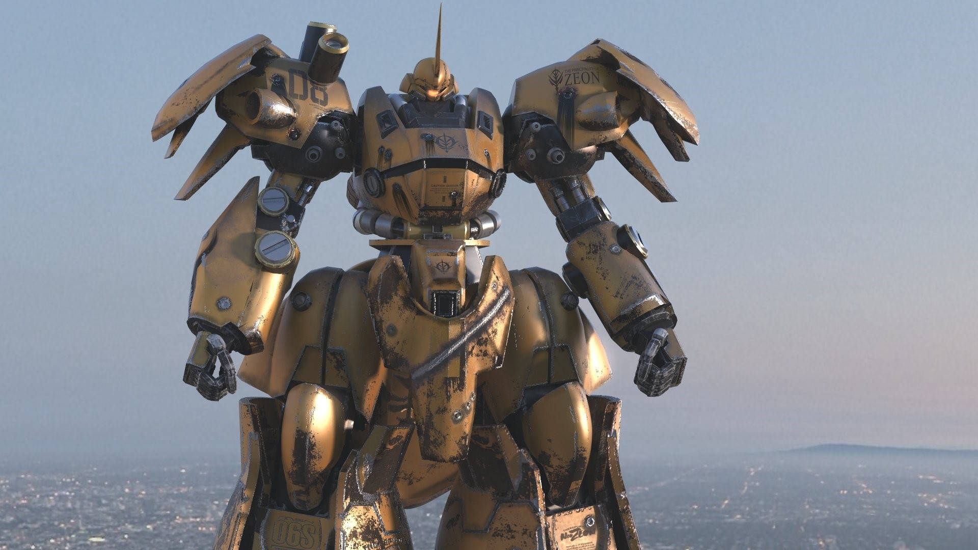 機動戦士ガンダムの黄色いロボット 壁紙