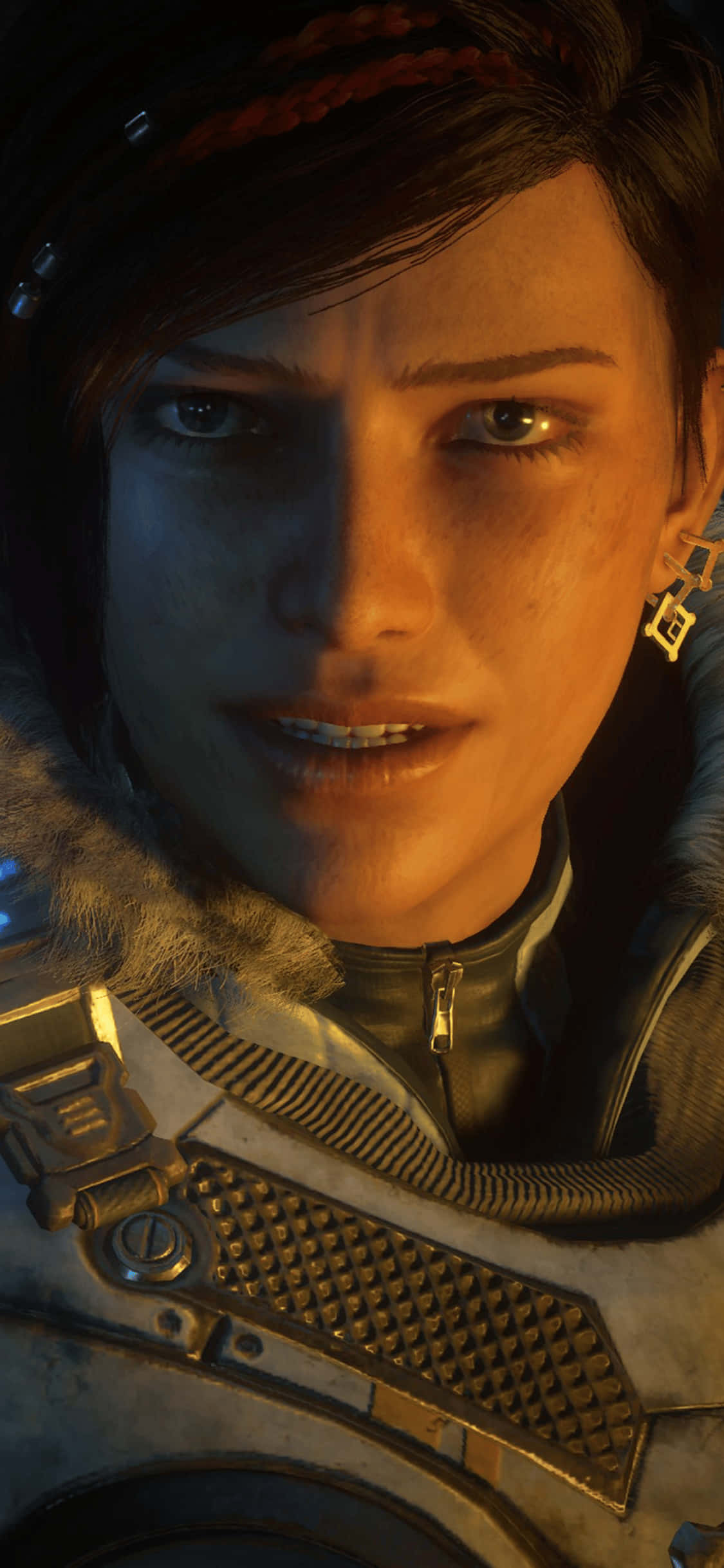 毛皮のコートを着たゲーム内の女性 壁紙