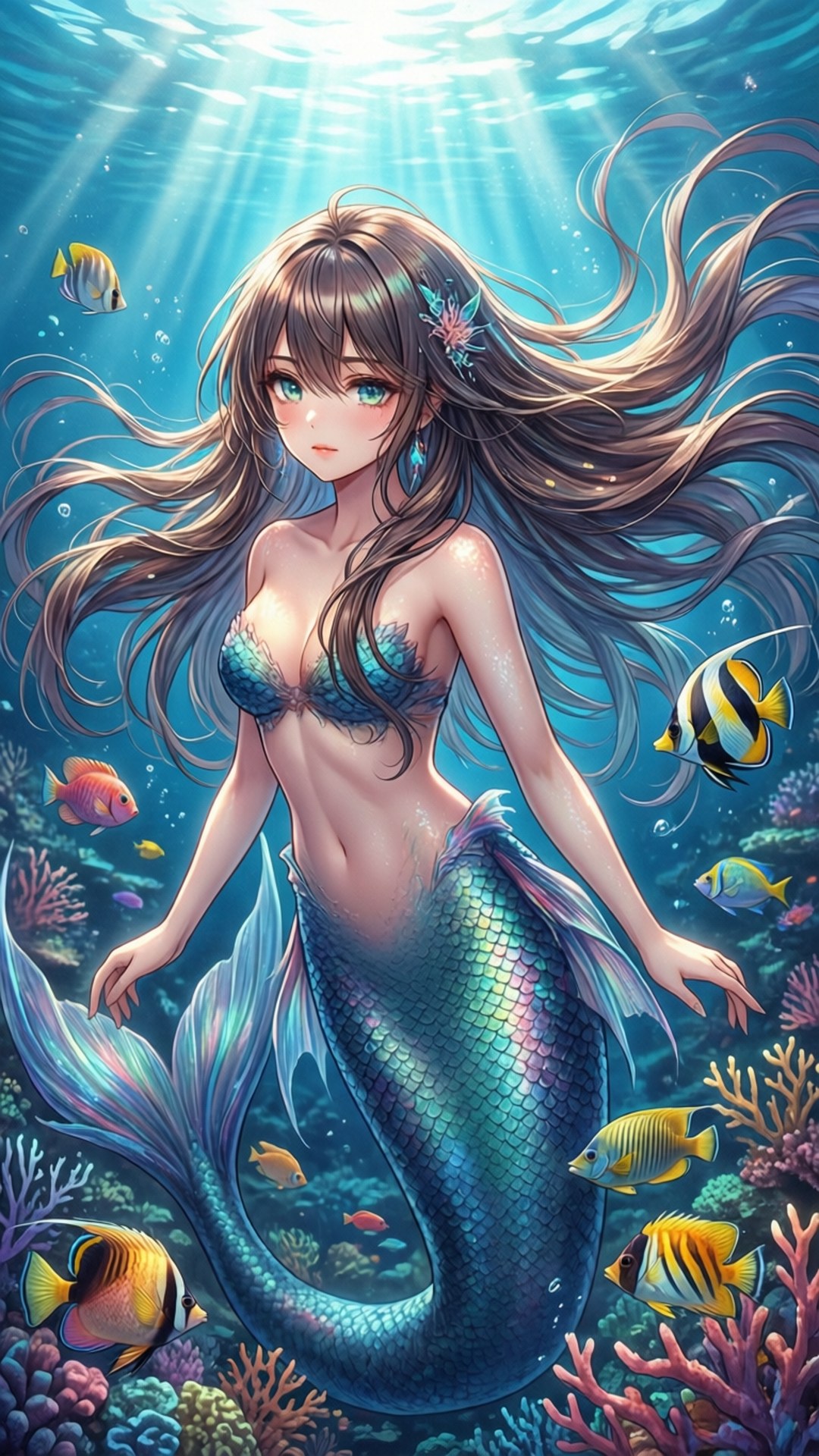 水中のマーメイド 壁紙