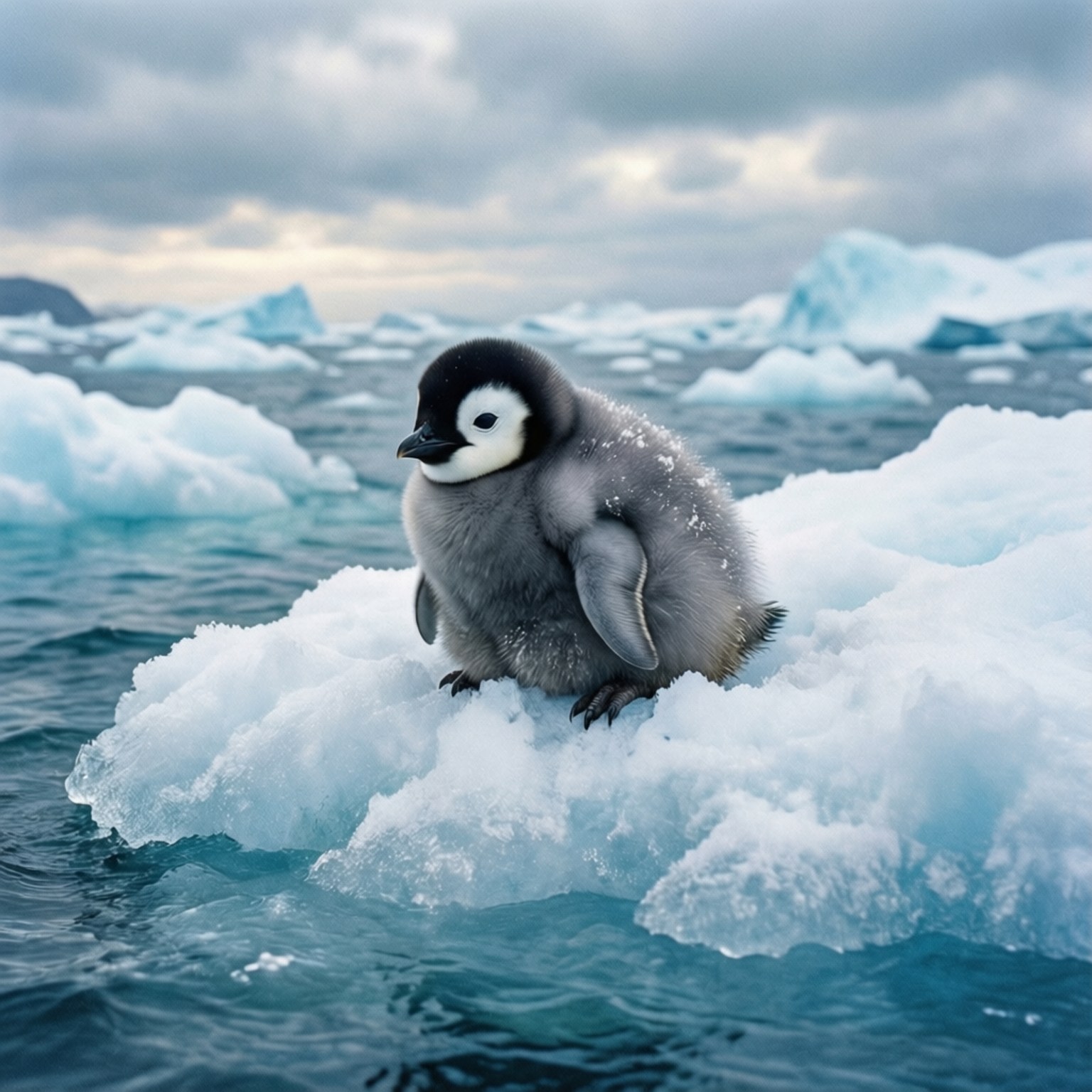 氷山のペンギン 壁紙