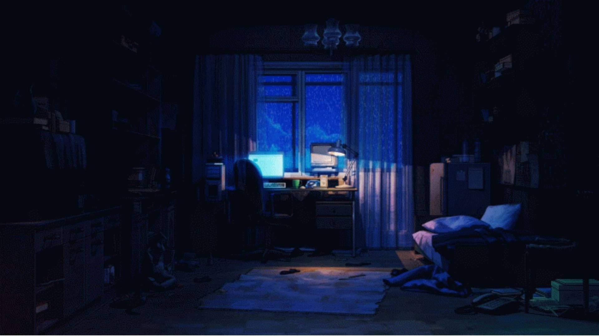 汚いアニメ部屋 壁紙
