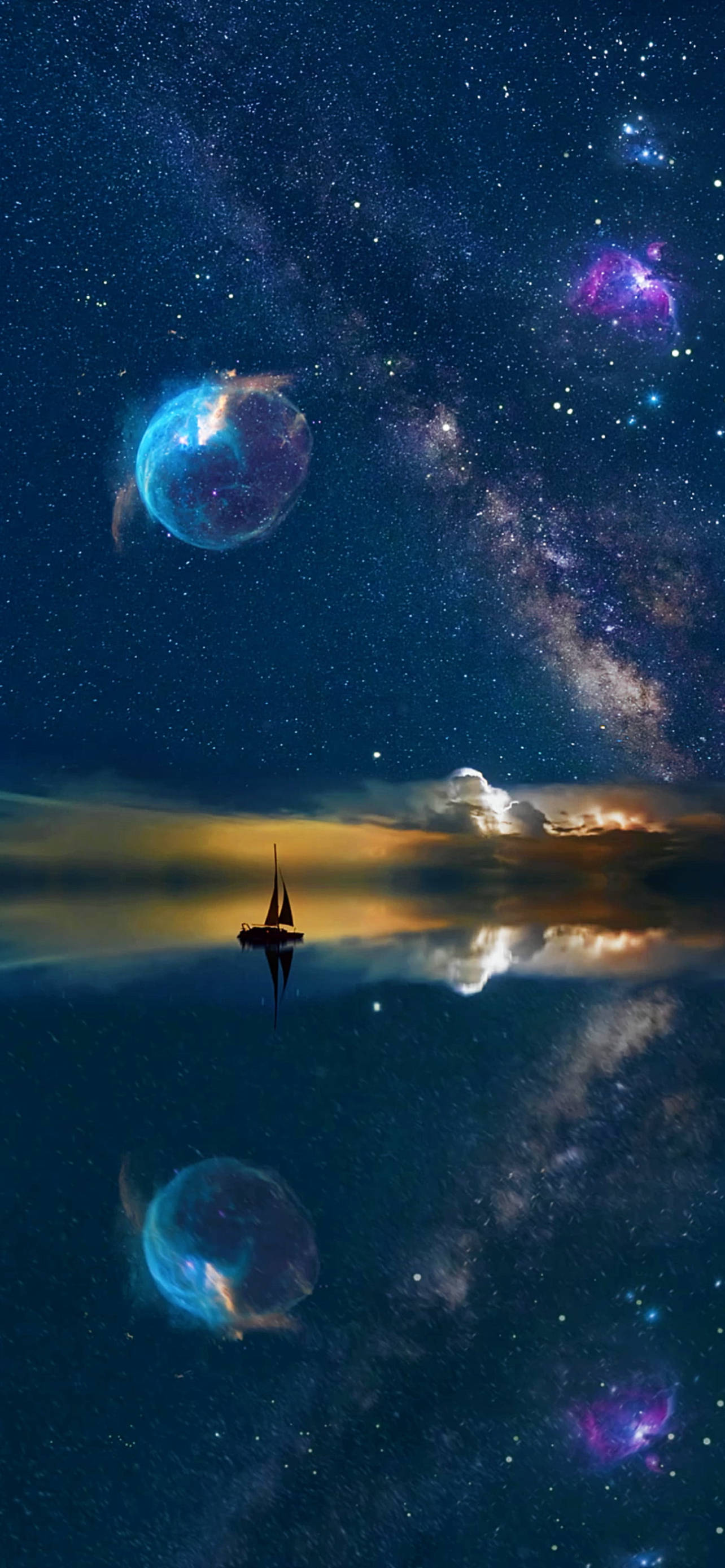 海の上の宇宙 壁紙