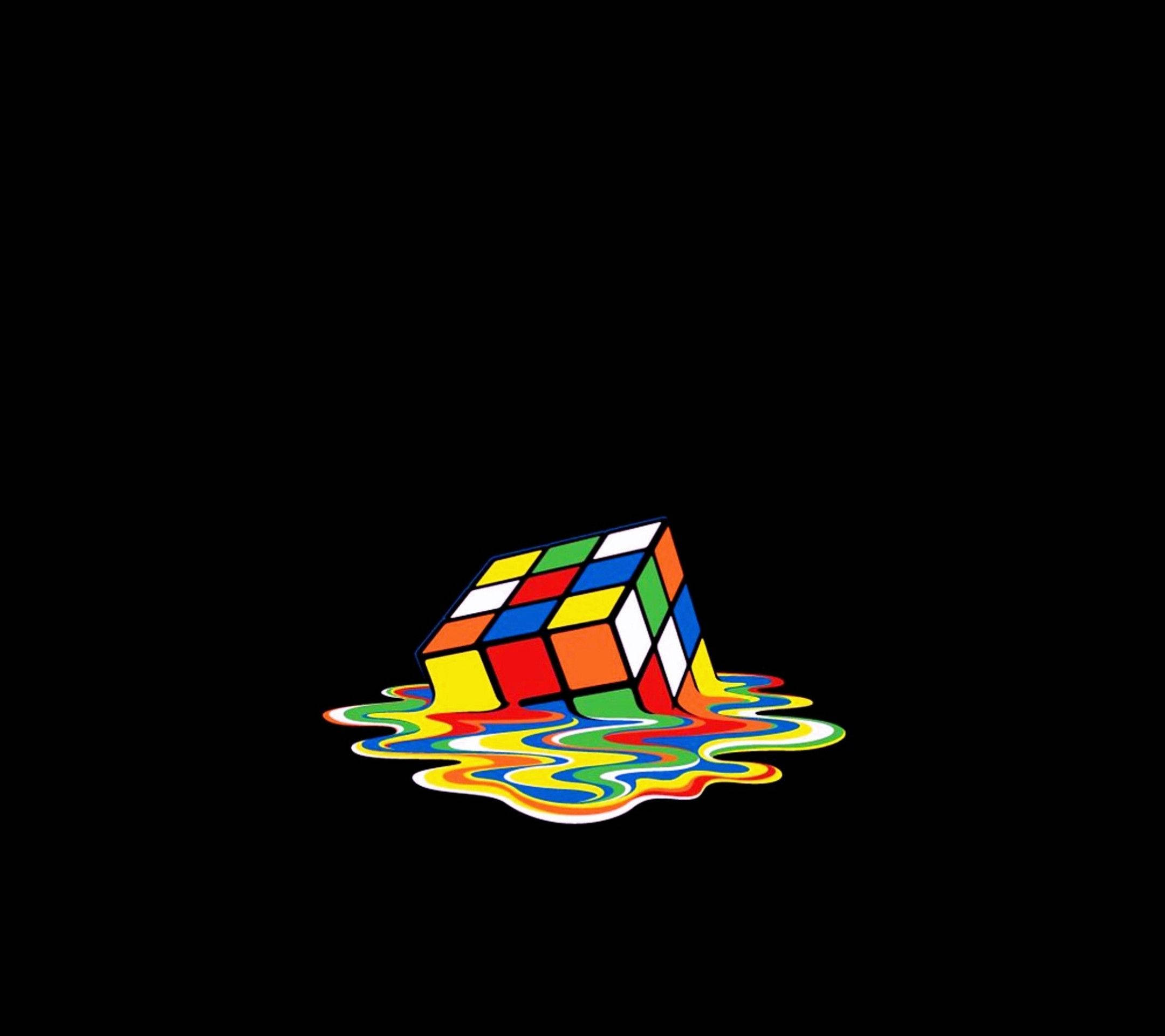溶けたルービックキューブ AMOLED 壁紙