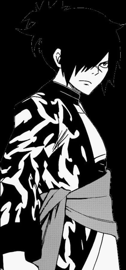 漫画_ キャラクター_ モノクロ 壁紙