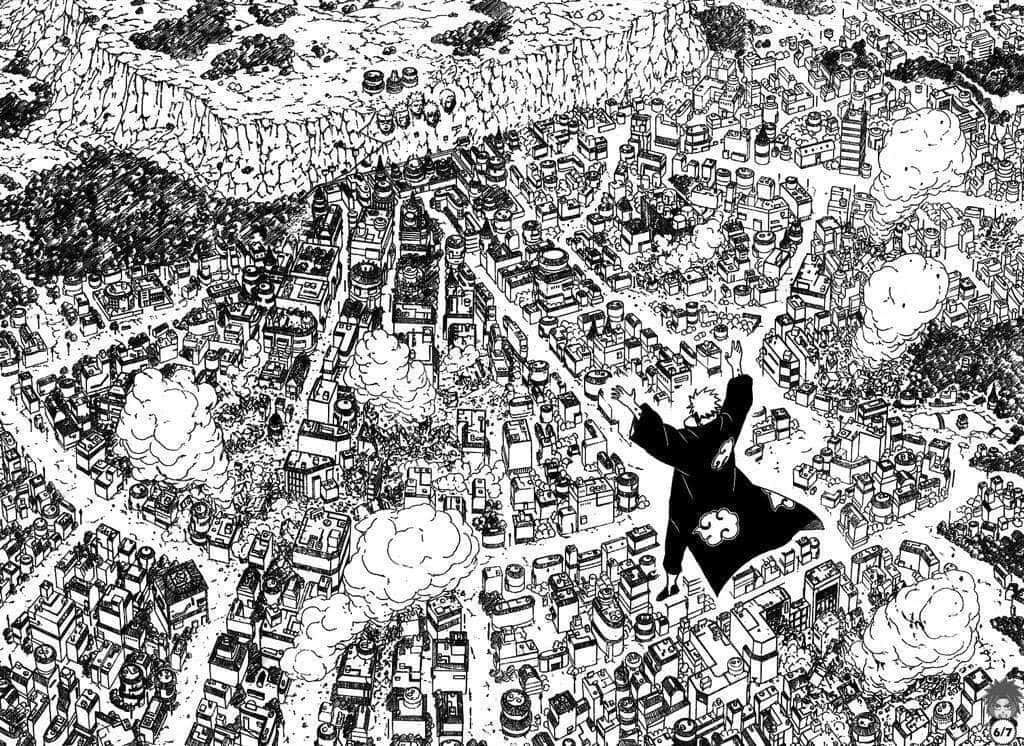 漫画のコマの美しい景色を楽しむ 壁紙