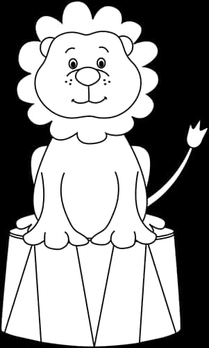 漫画のライオンとサーカスの台座 壁紙