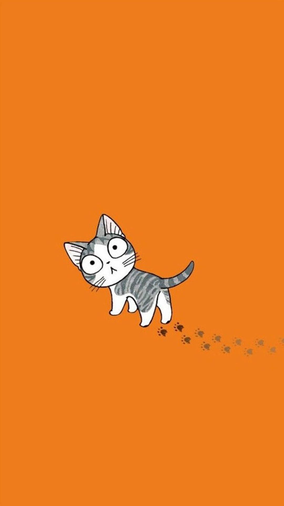 漫画風の猫の足跡 壁紙