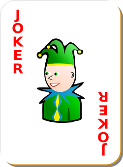 漫画風ジョーカーのトランプカード 壁紙