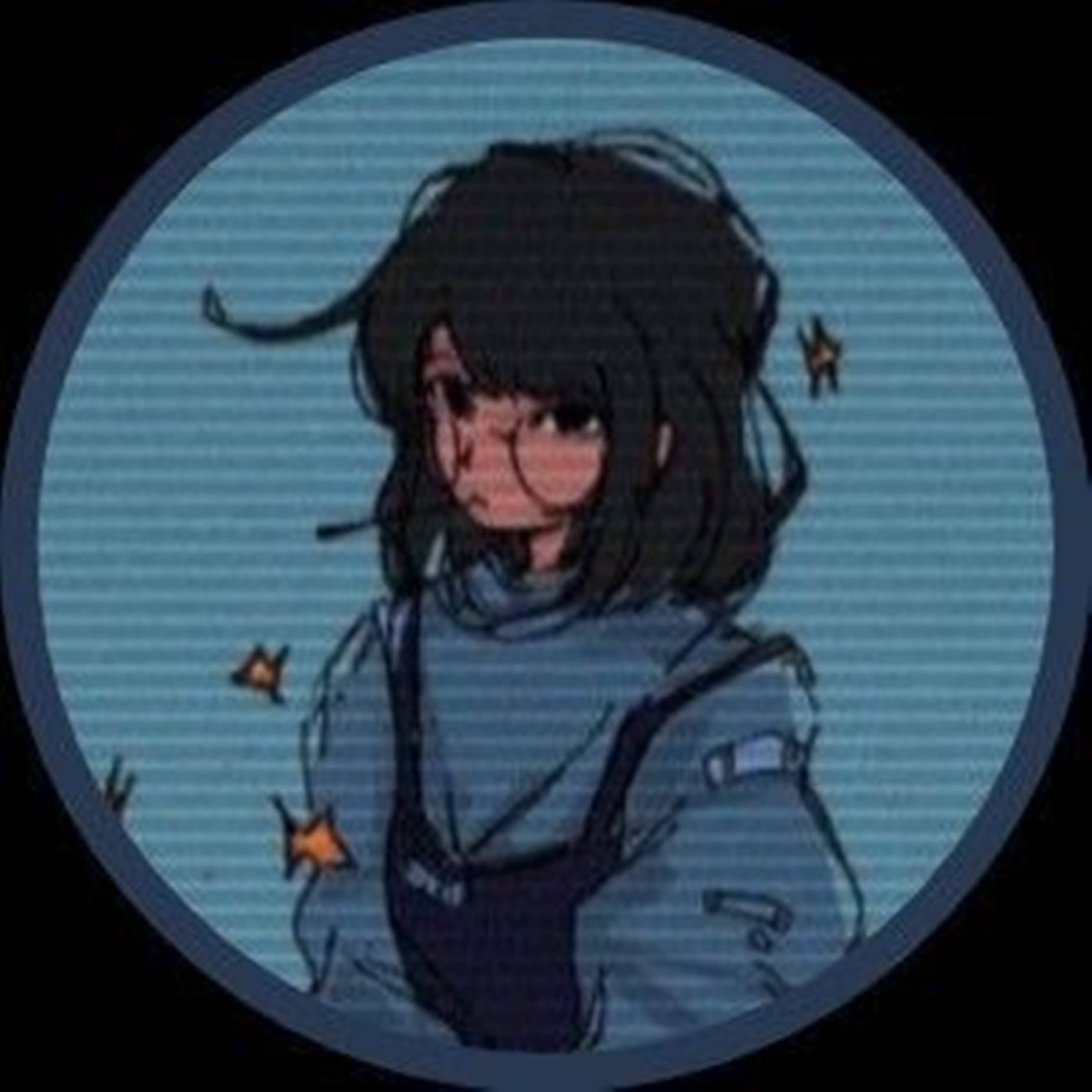 無造作ヘアの個性的でクールなアニメ風PFP 壁紙