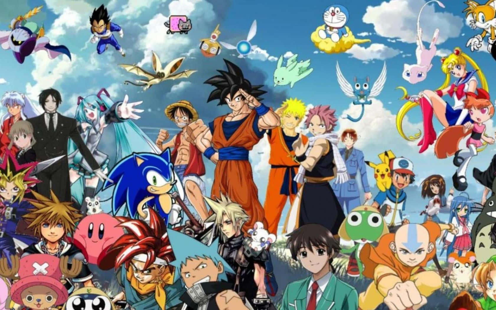 「猛々しく、止められない：アクション中のアニメキャラクター」 壁紙
