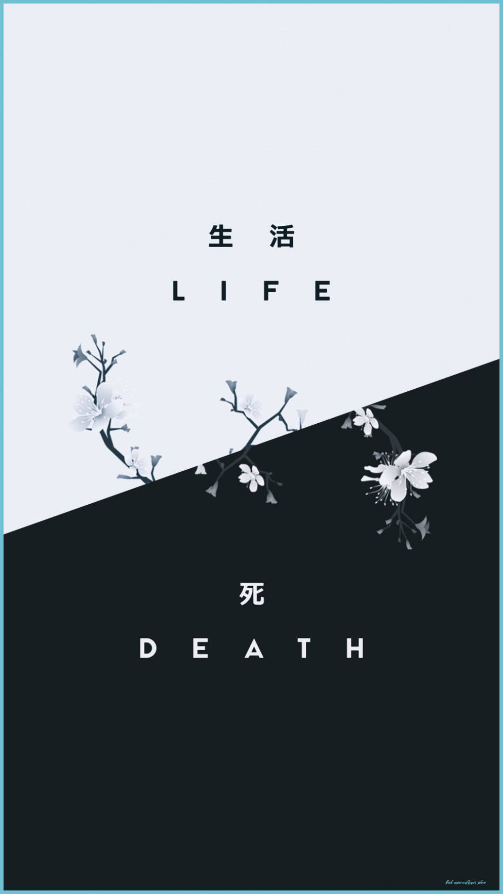 生と死 アニメ 白黒 iPhone 壁紙