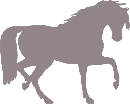 疾走する馬のシルエット 壁紙