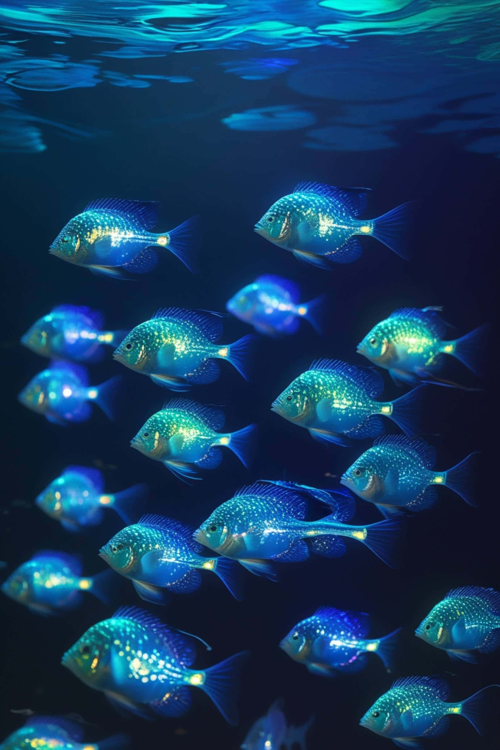 発光魚 壁紙