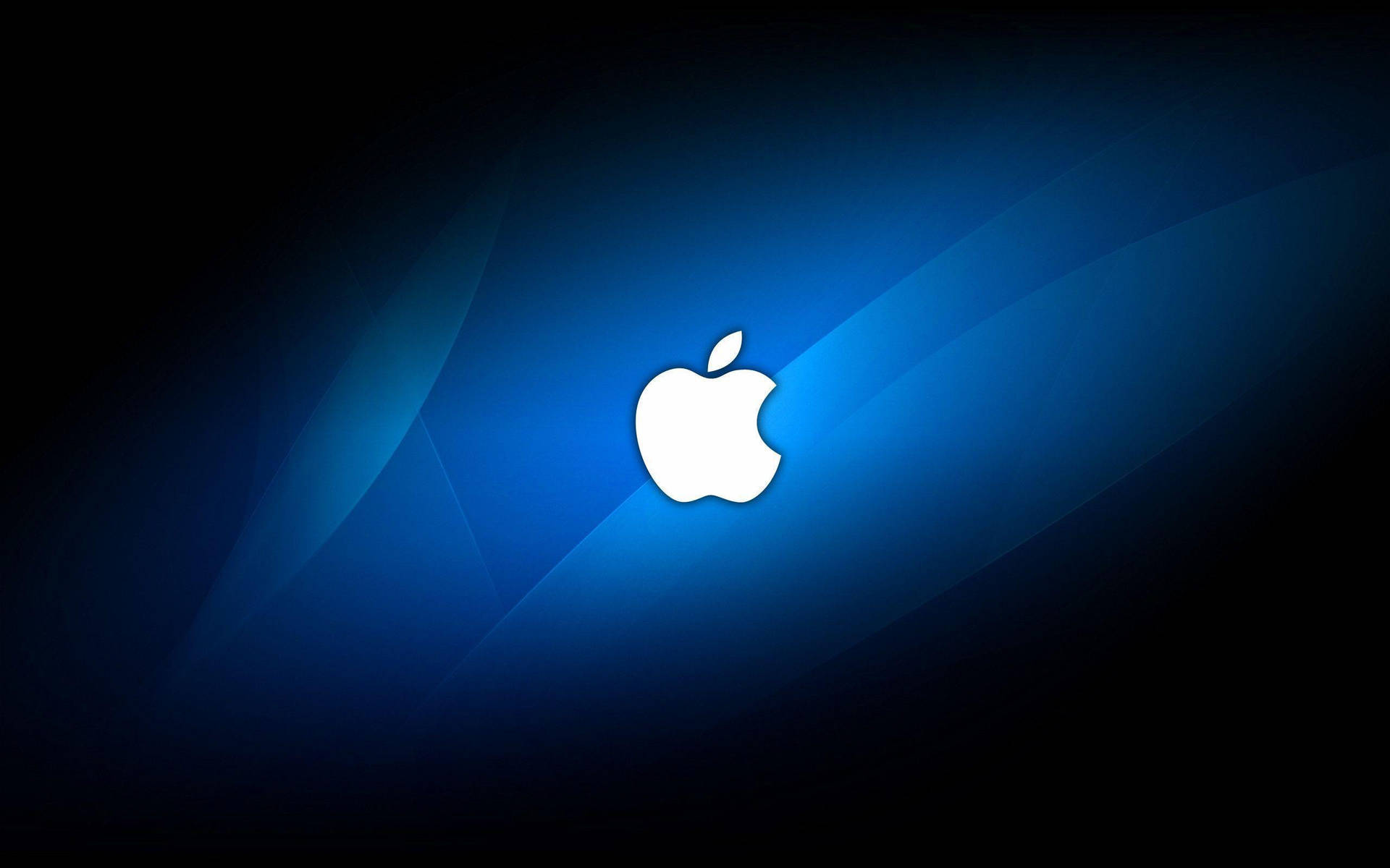 白いAppleロゴ 4K — ブルー エステティック GIF 壁紙