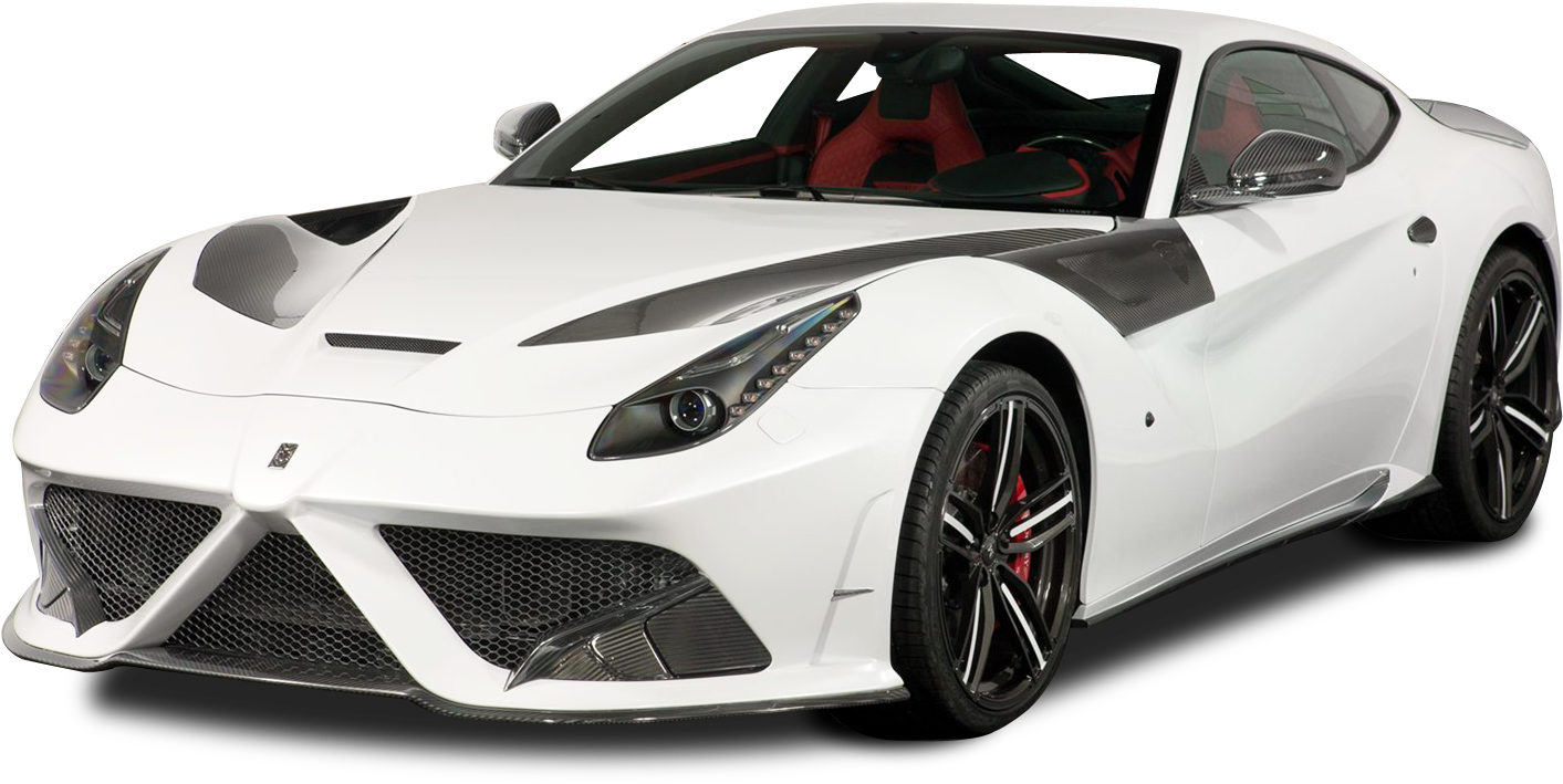 白いフェラーリスポーツカー単体 壁紙