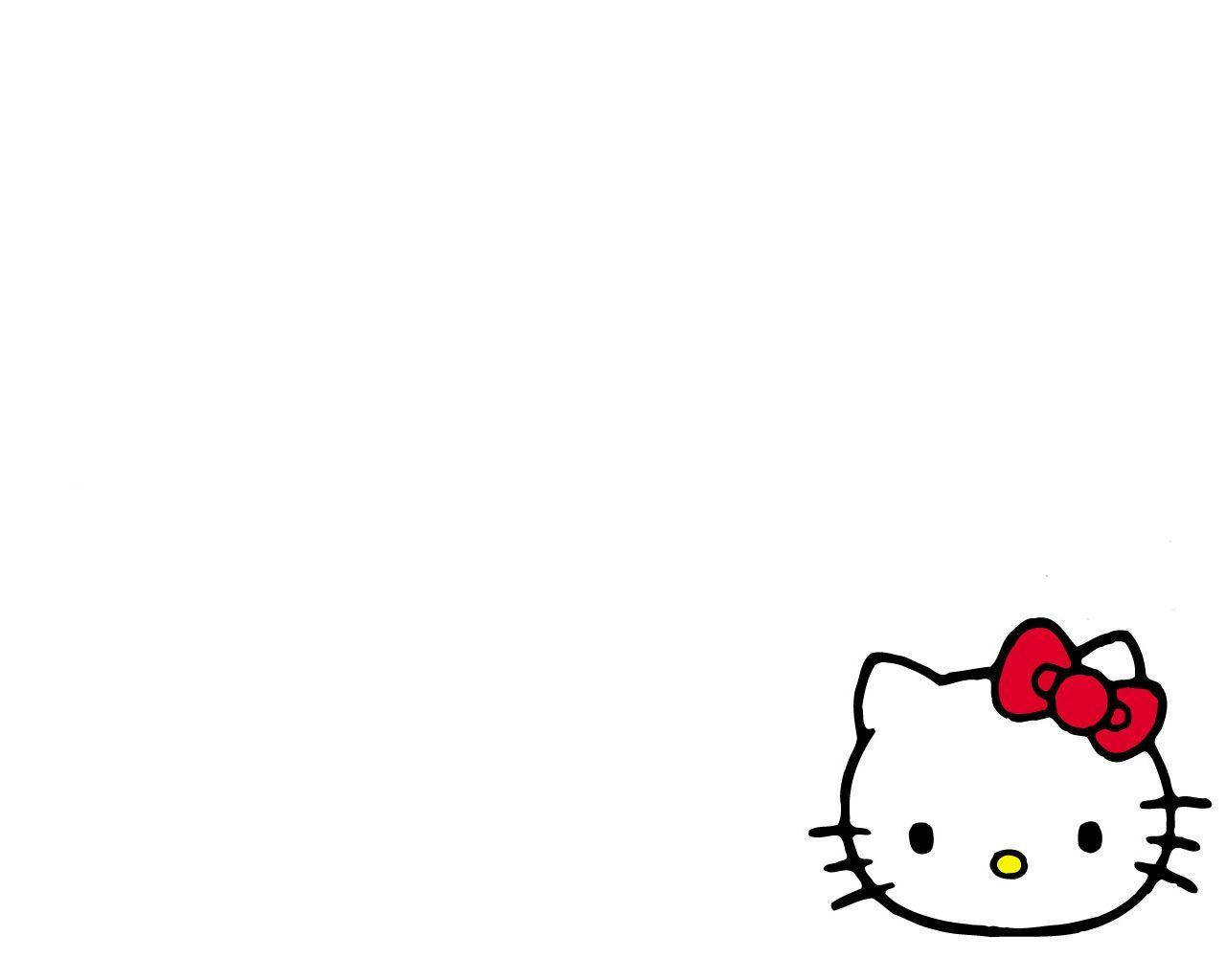 白い画面とハローキティ