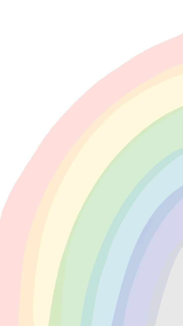 白い背景に映える虹 壁紙