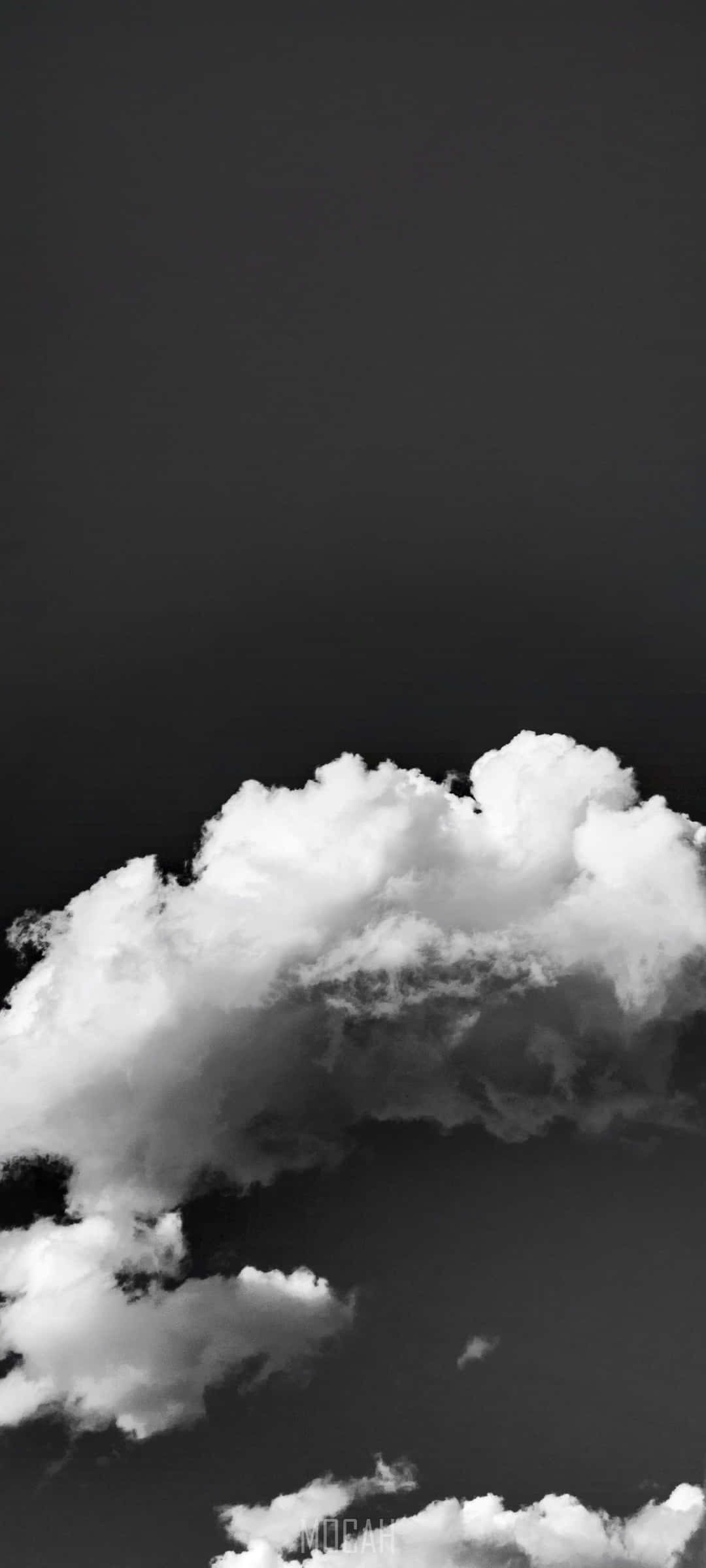 白い雲 黒 壁紙