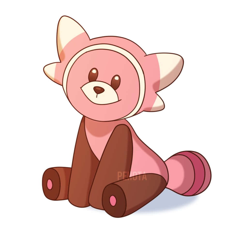 白背景のかわいいヌイコグマ 壁紙