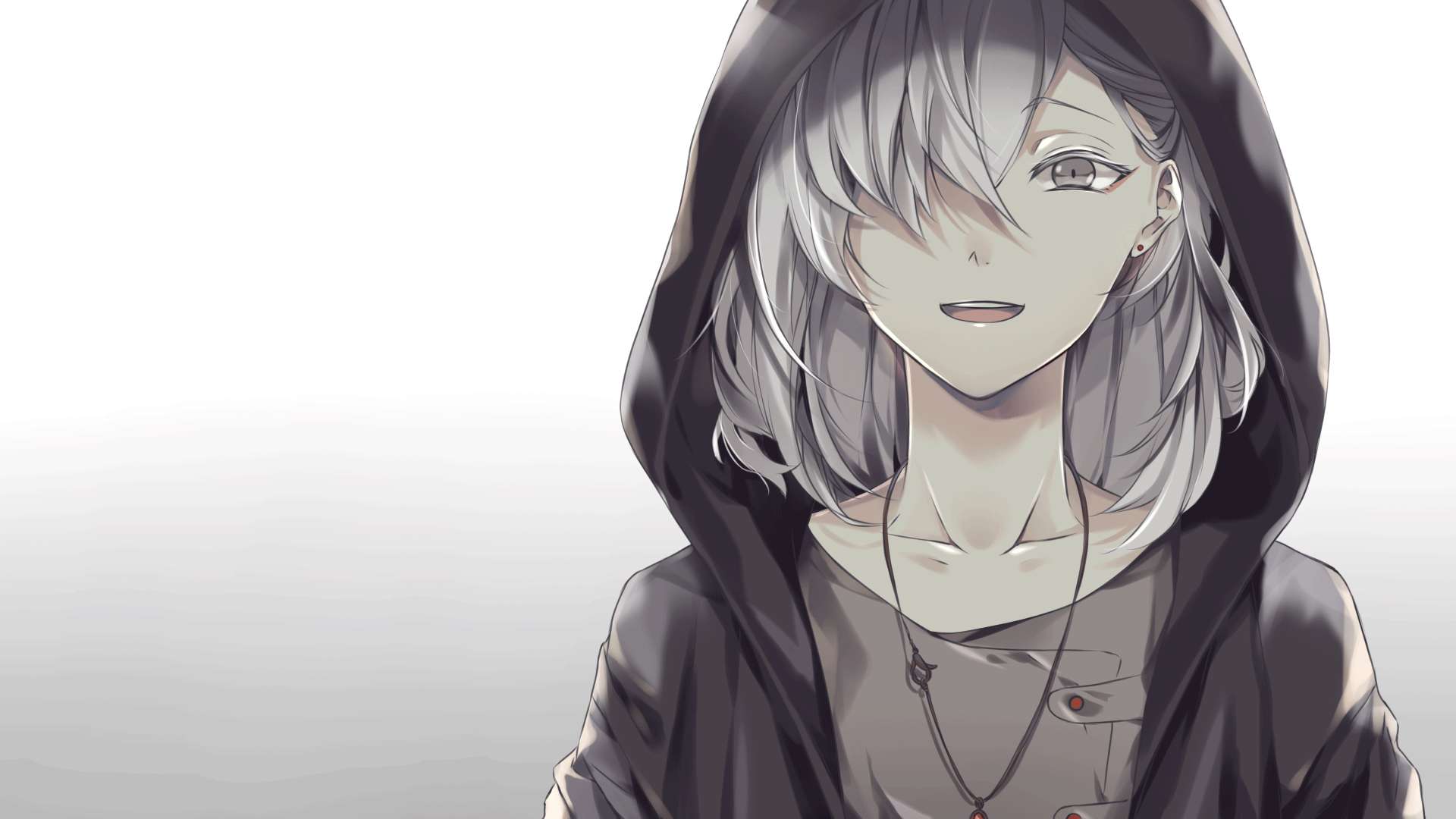 白髪のアニメ男子ナイトコア