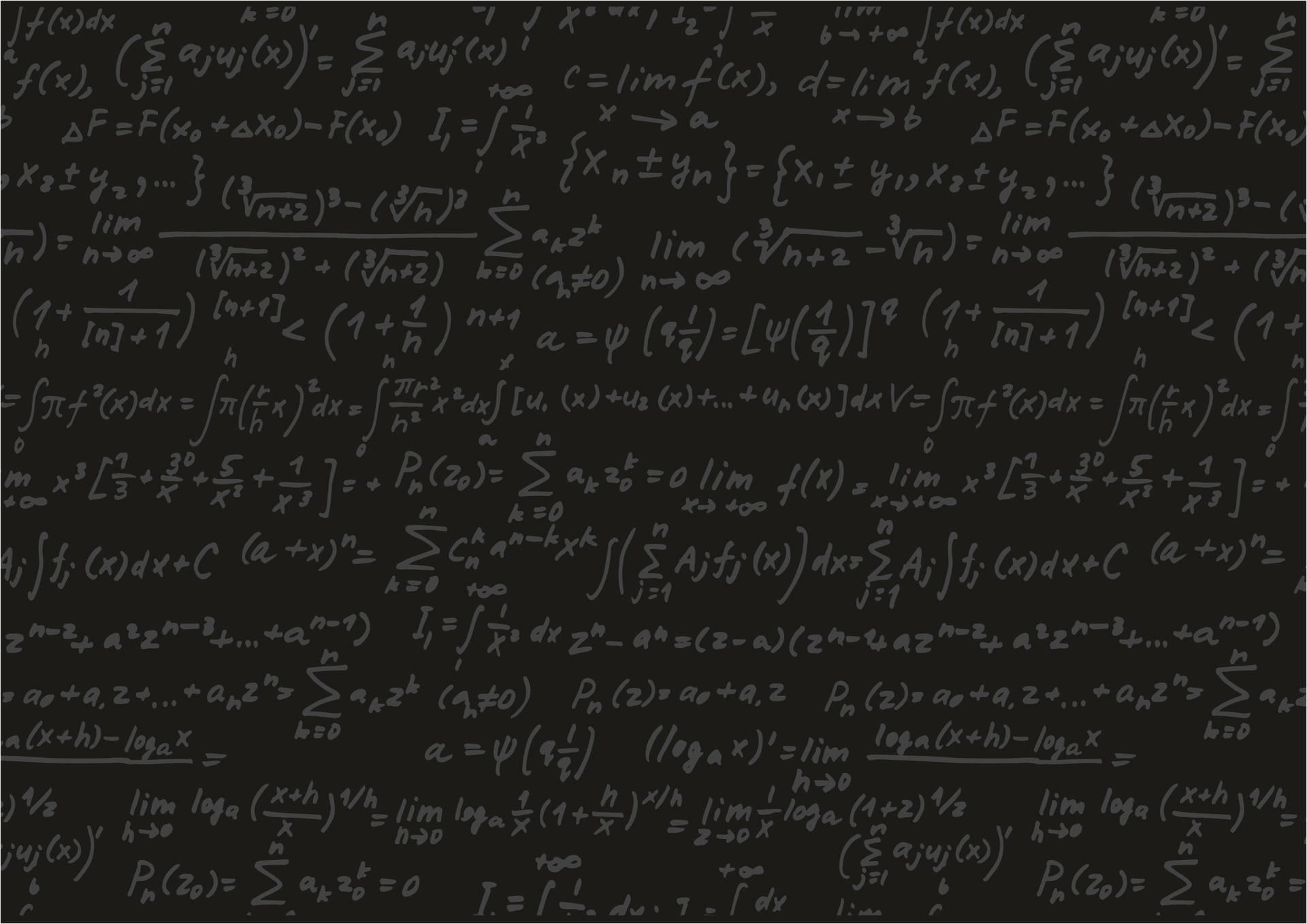 白黒の数学ボードの壁紙