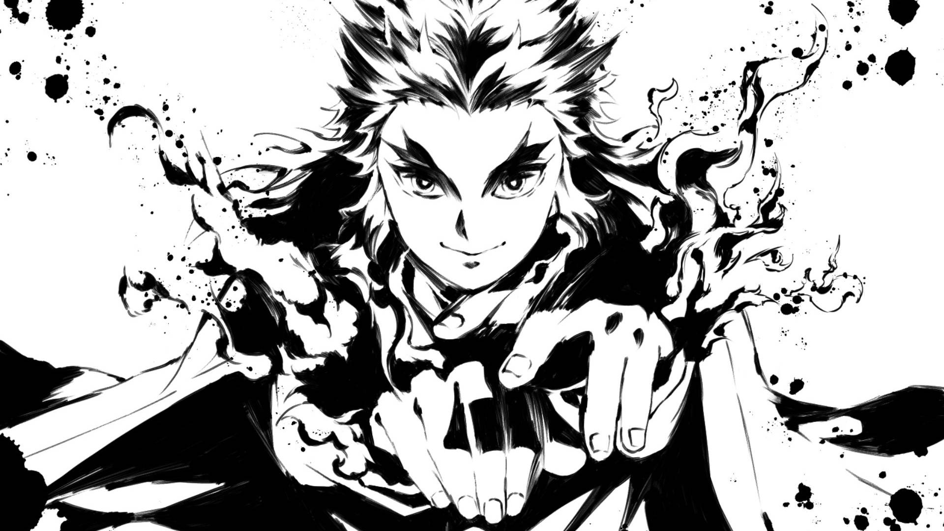 白黒アニメ — 鬼滅の刃 壁紙