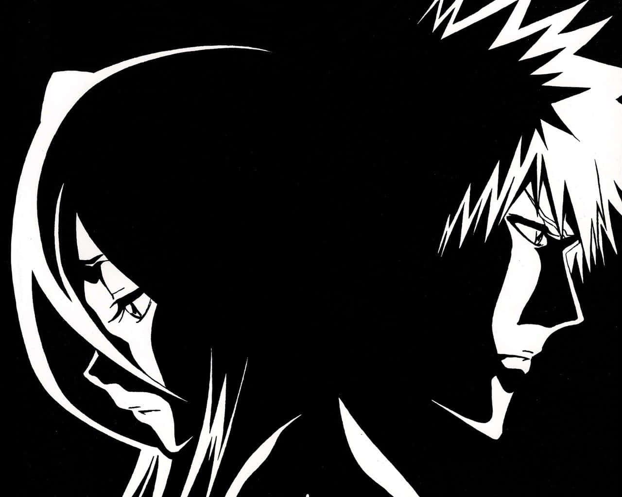 白黒アニメシーン 壁紙
