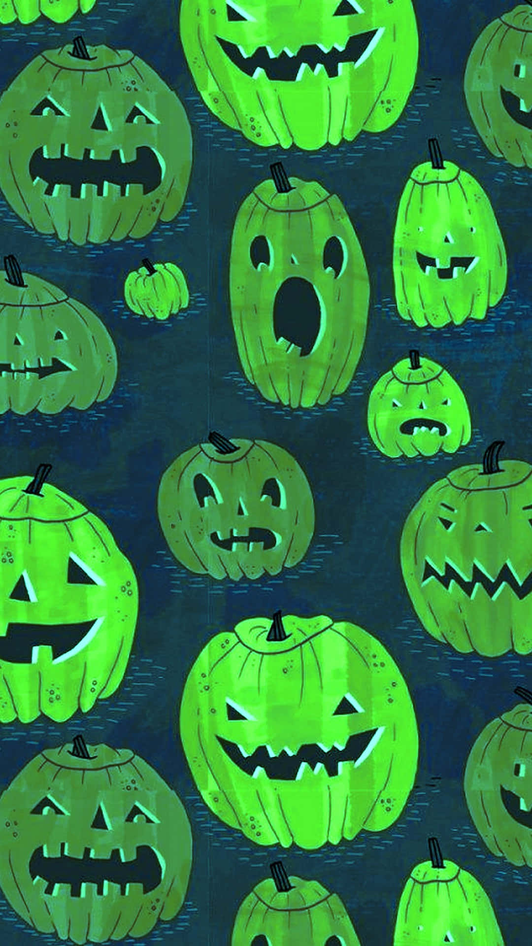 目が光るハロウィンのかぼちゃ 壁紙