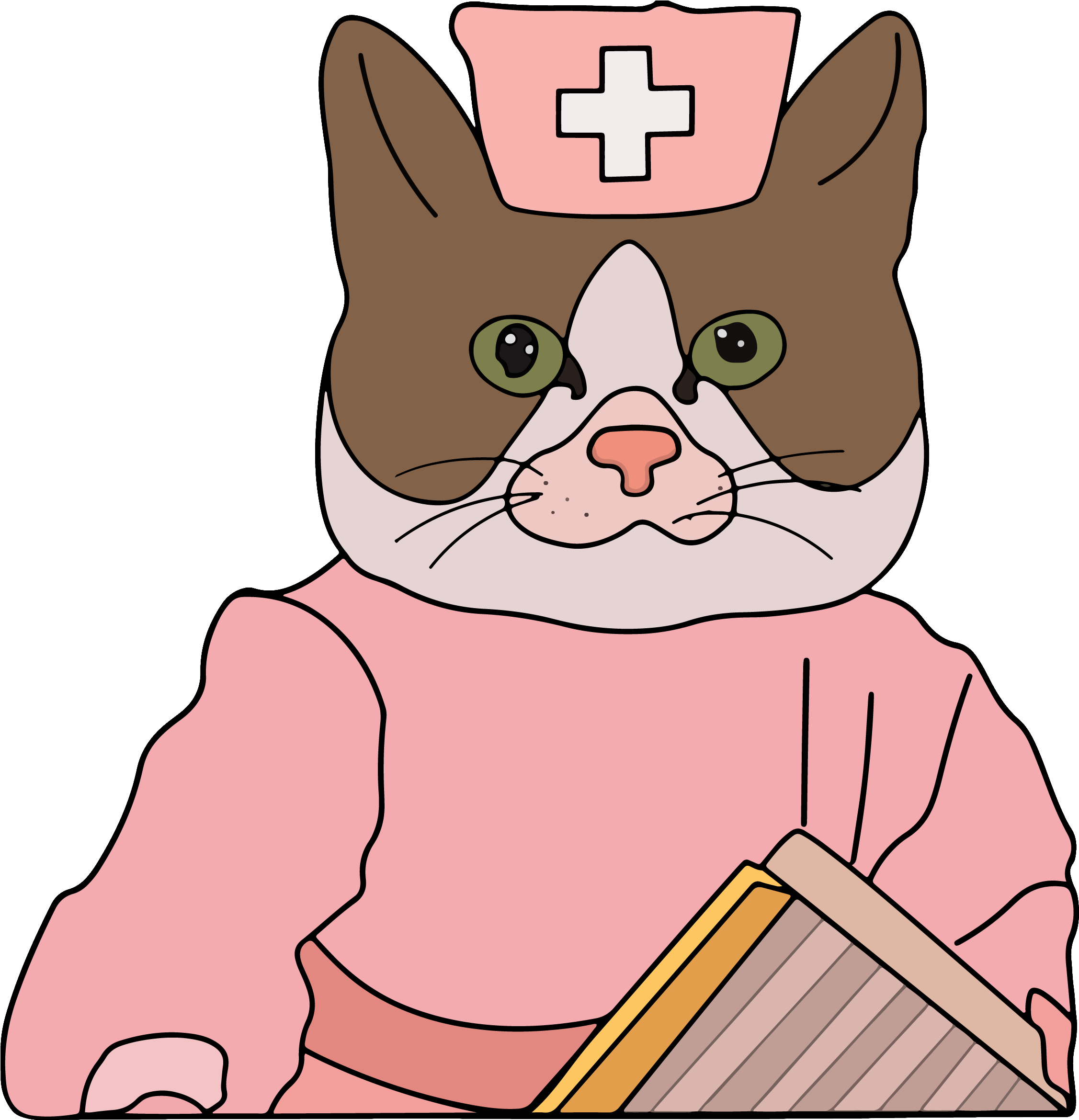 看护猫咪卡通表情包 壁紙