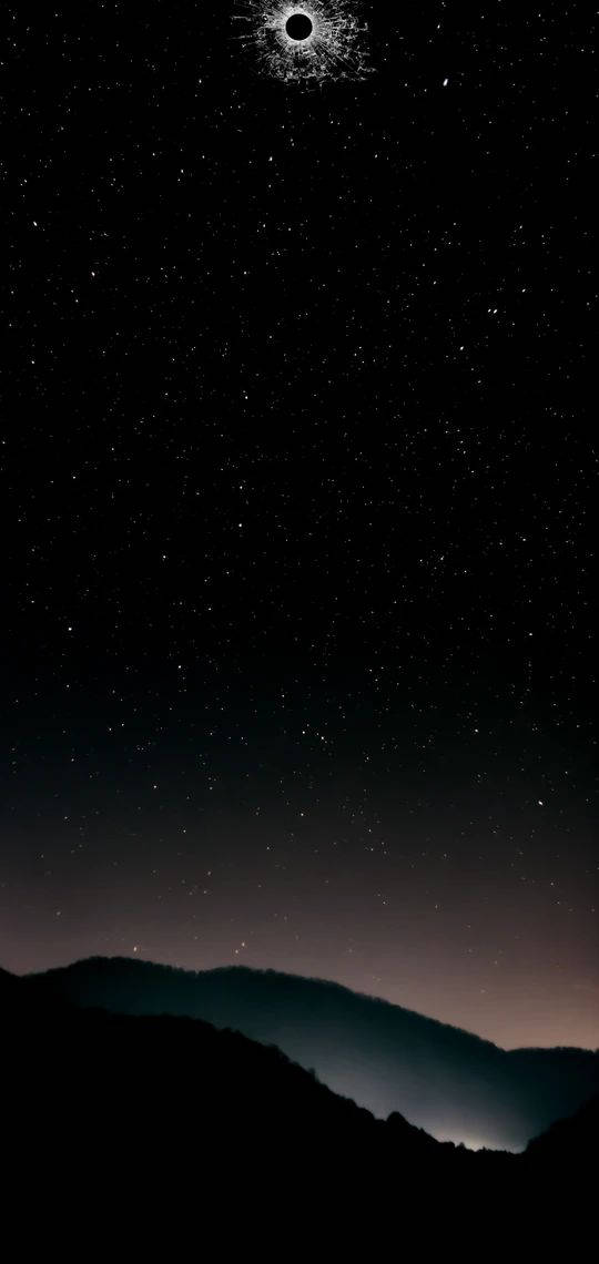 真夜中の風景 パンチホール 壁紙