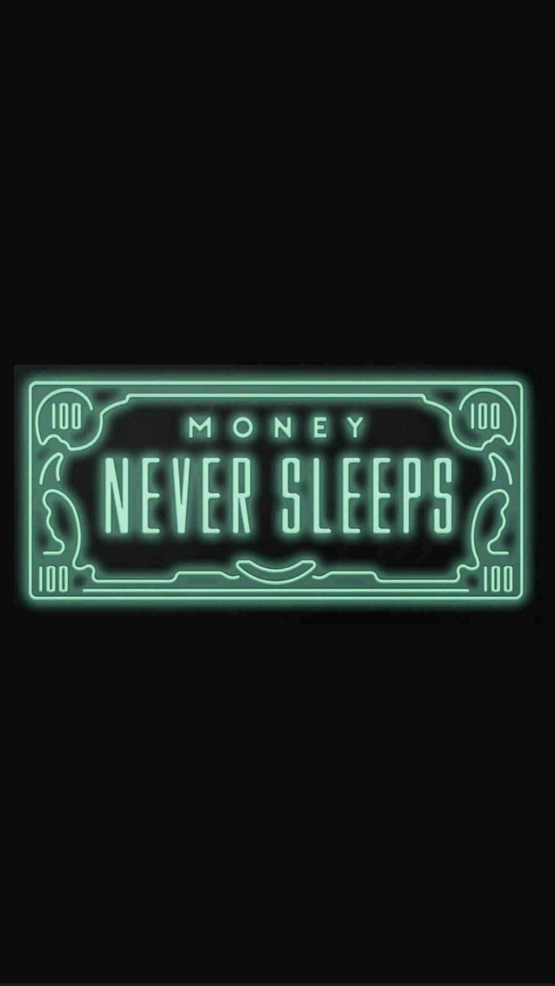 眠らないお金 ネオングリーンエステティック 壁紙