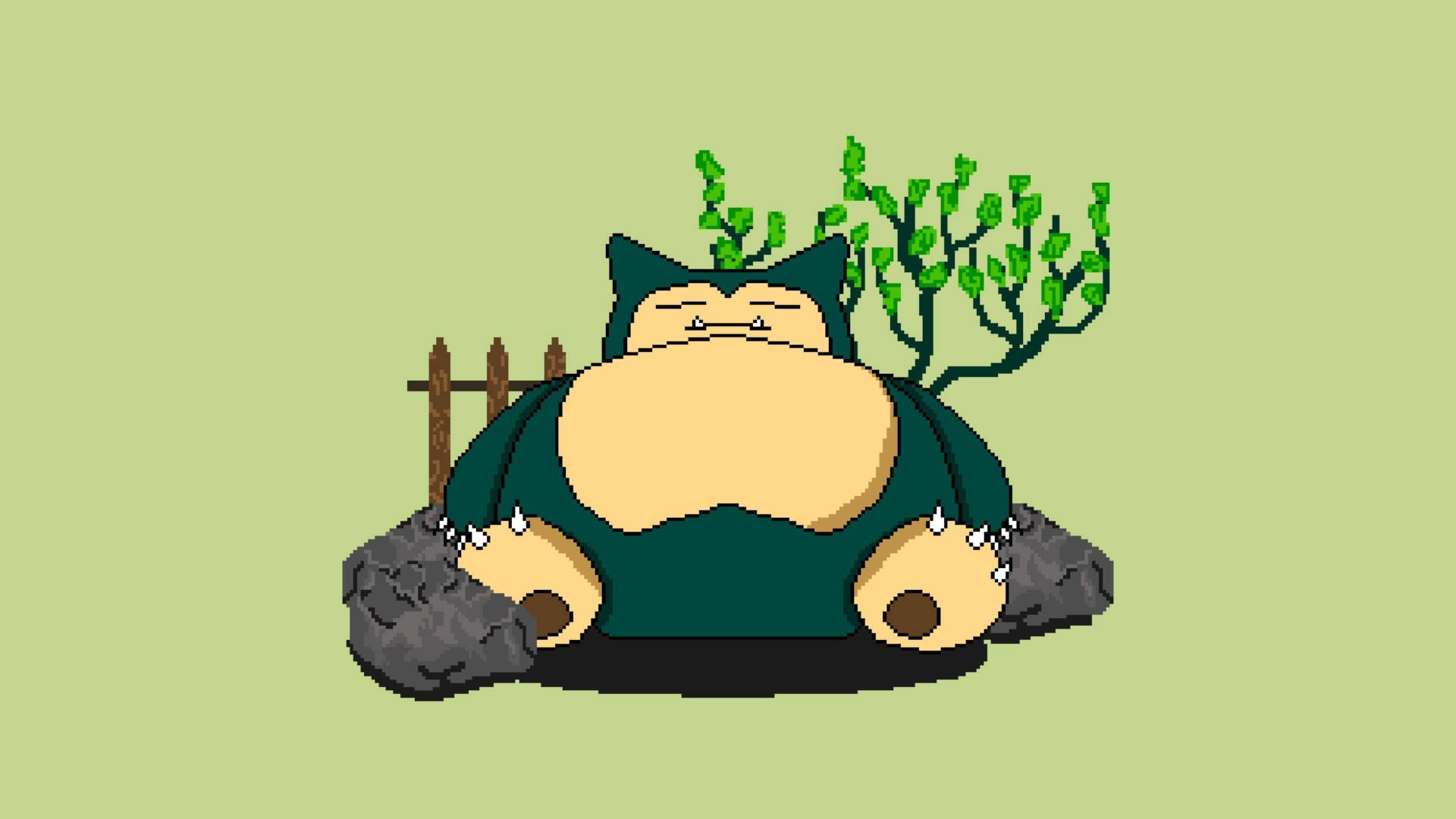 眠るカビゴン クールなポケモン 壁紙