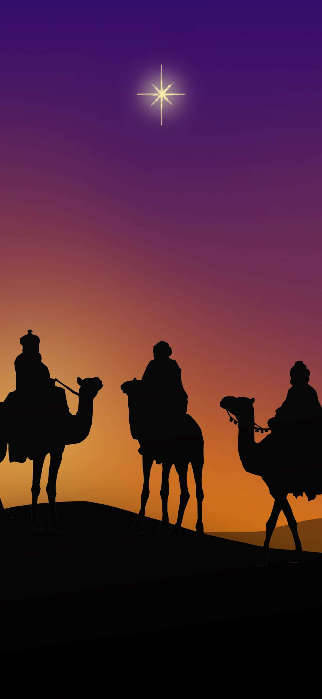 砂丘に立つラクダ 壁紙