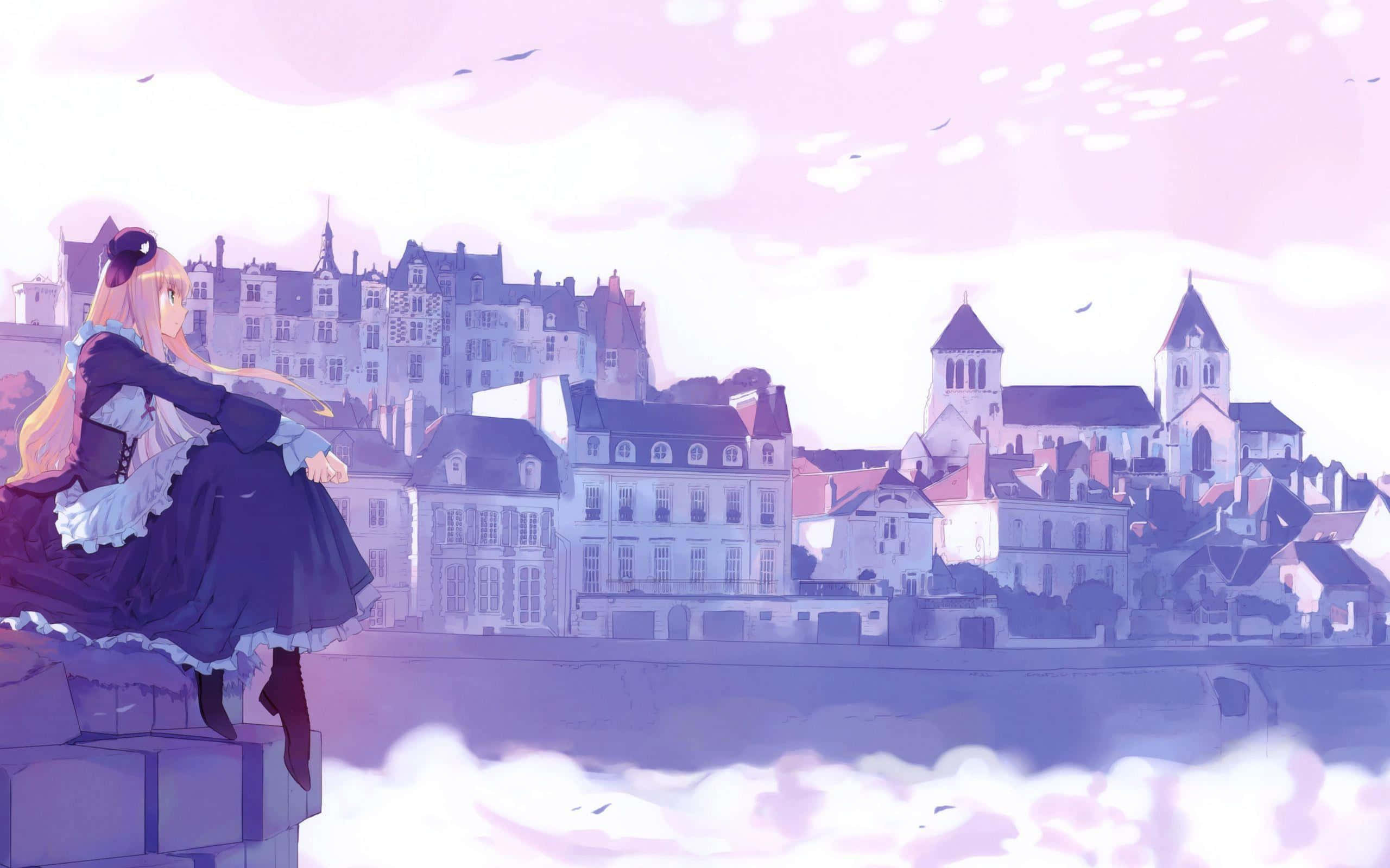 神秘の森に広がる魅惑のアニメ風景 壁紙